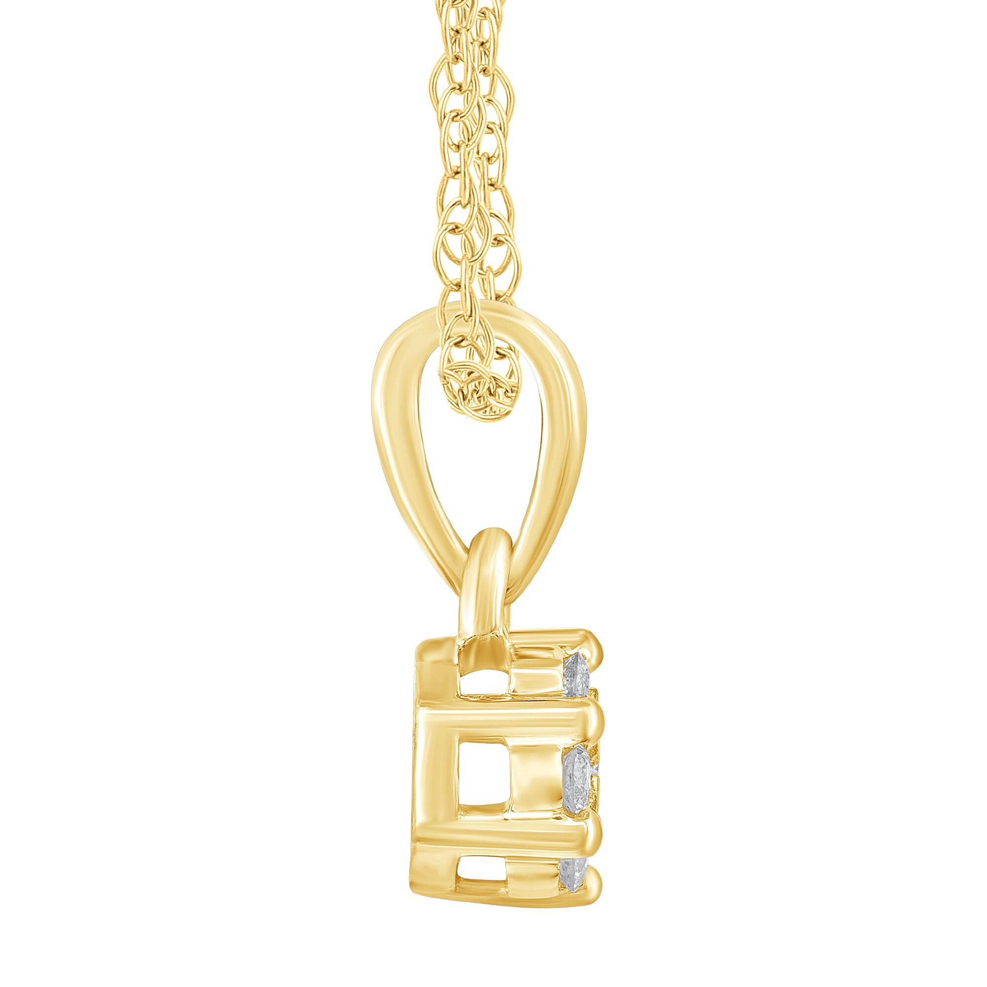 Diamond Accent Pendant in 10K Yellow Gold