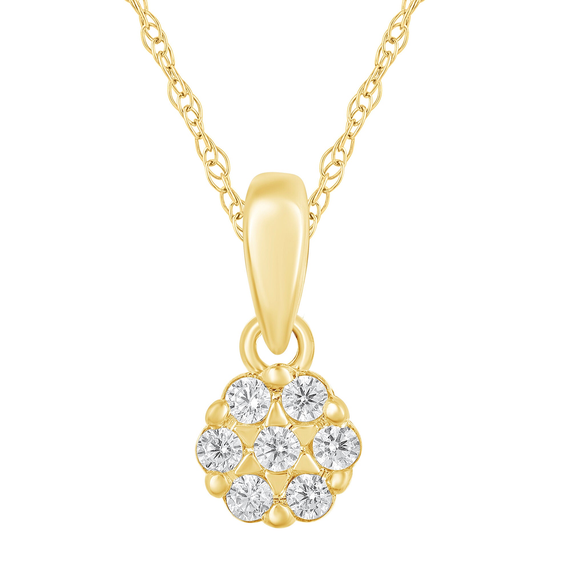 Diamond Accent Pendant in 10K Yellow Gold