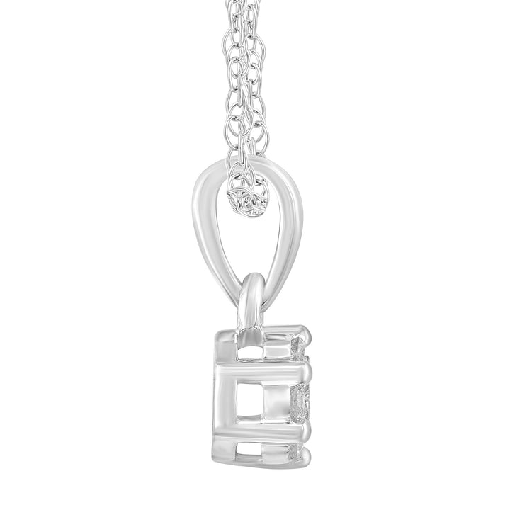 Diamond Accent Pendant in 10K White Gold