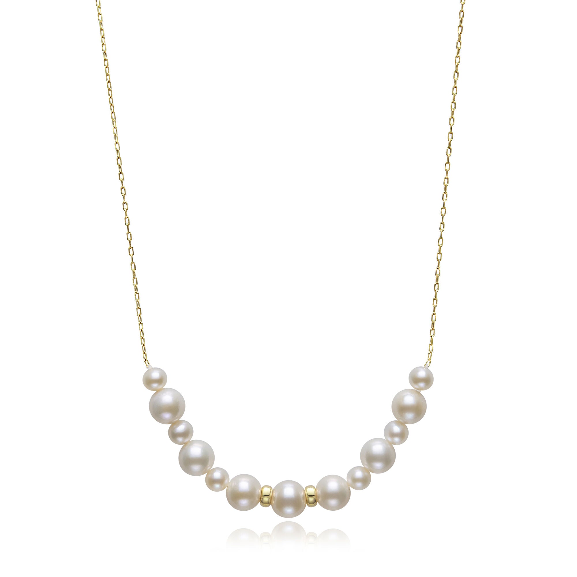 Cultured Freshwater Pearl Necklace in 14K Yellow Gold