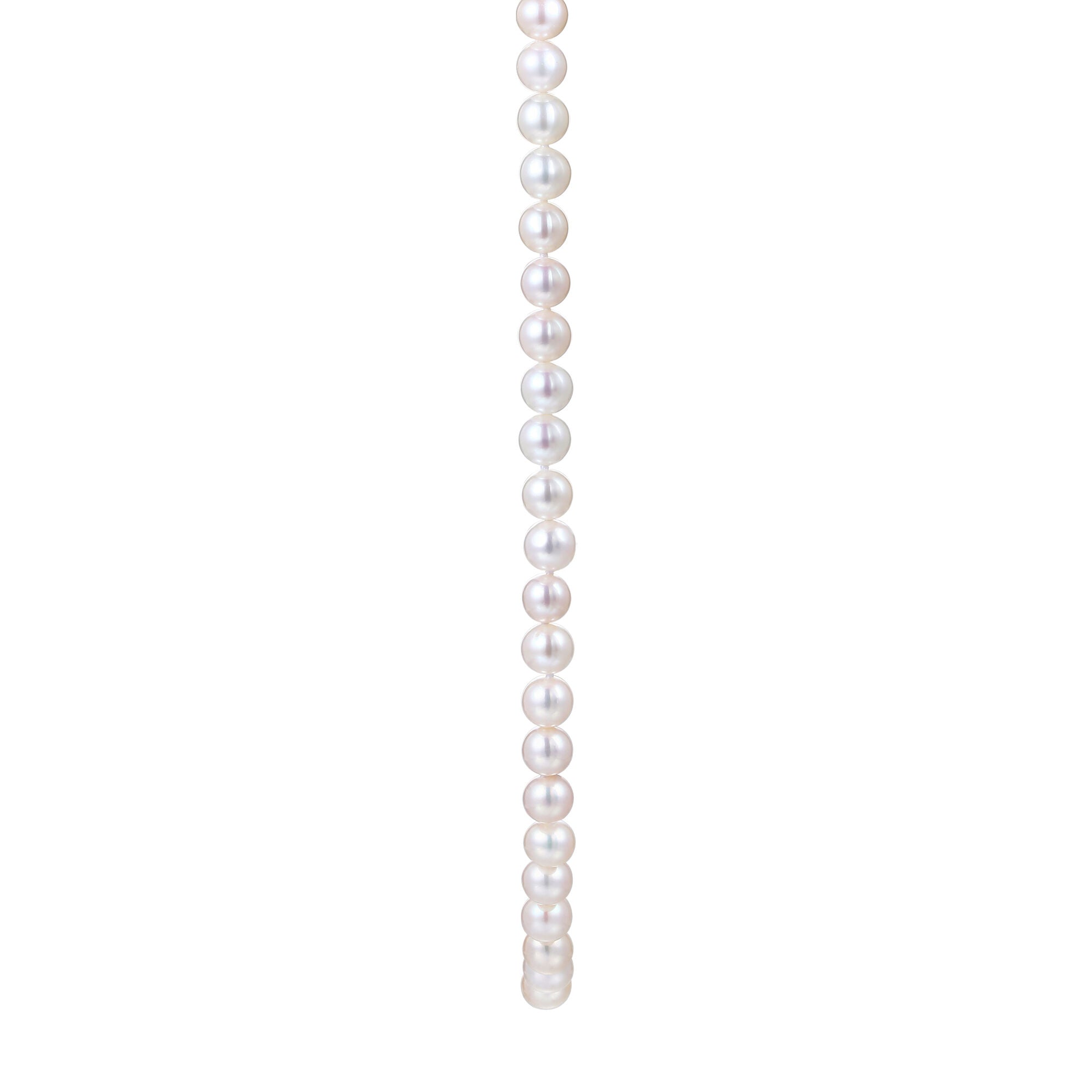 White Freshwater Cultured Pearl Strand Necklace in Sterling Silver, 8mm, 20"