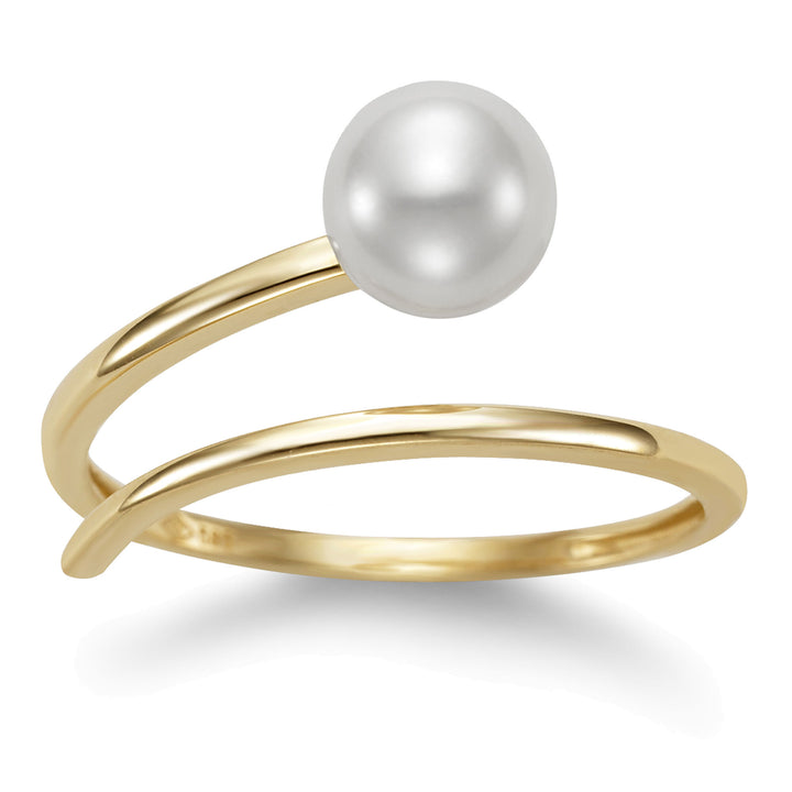 Freshwater Cultured Pearl Wrap Ring in 14K Yellow Gold