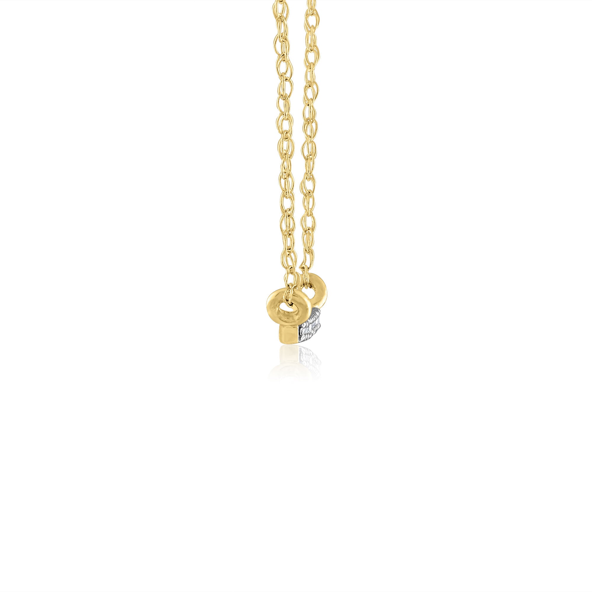 Bar Pendant with Diamond Accents in 14K Yellow Gold