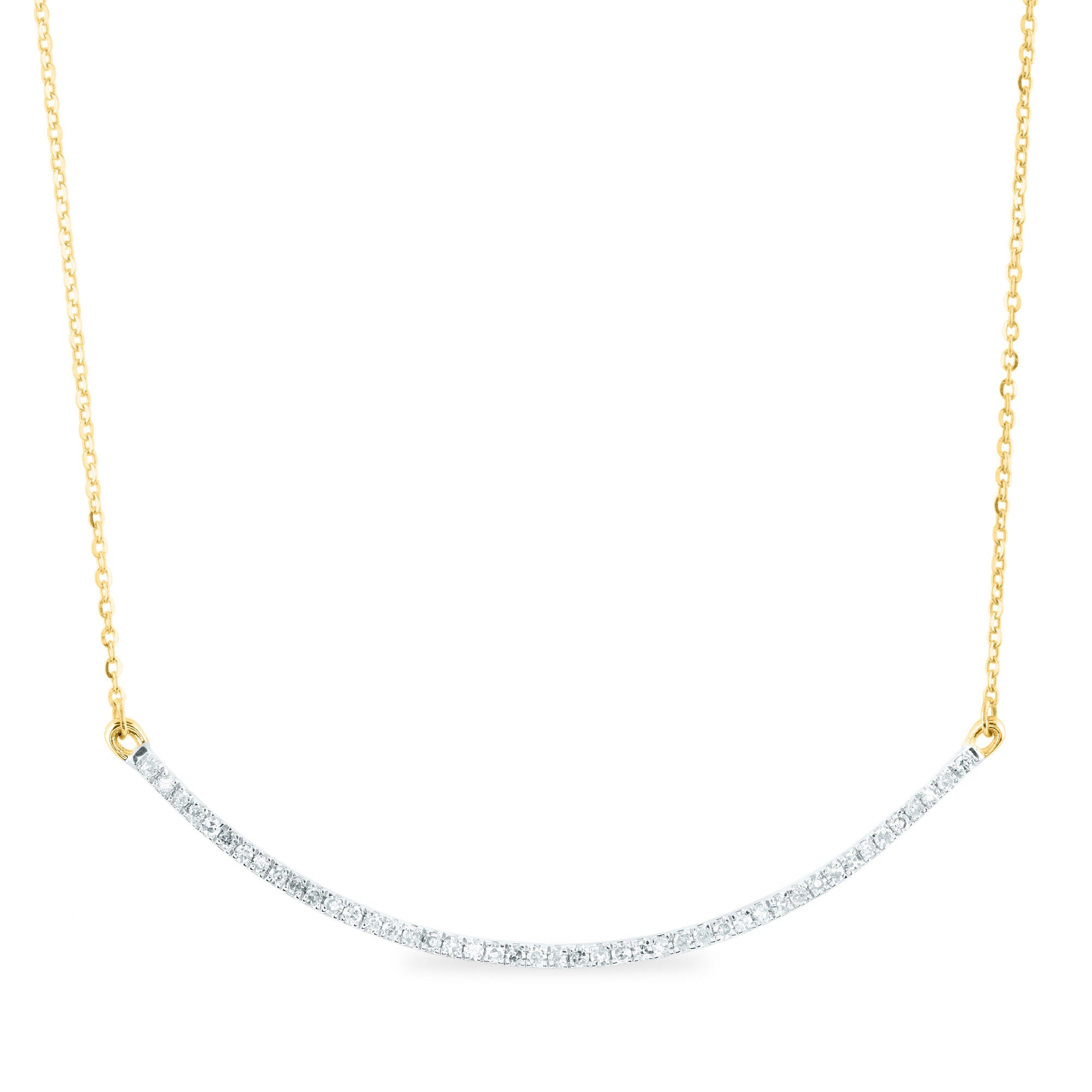 Diamond Necklace in 14K Yellow Gold (1/4 ct. tw.)