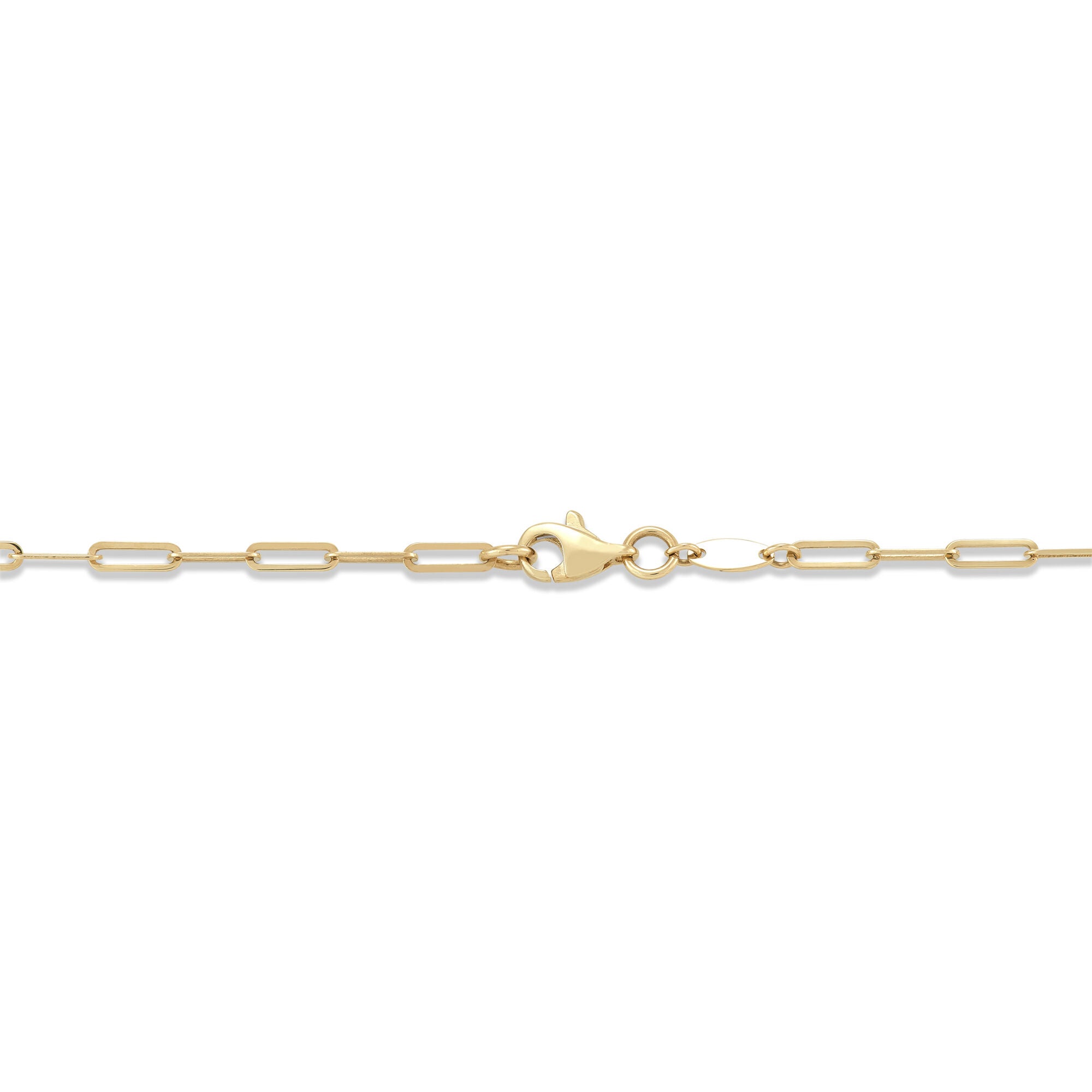 Heart & Cross Charm Paperclip Chain Necklace in 14K Yellow Gold