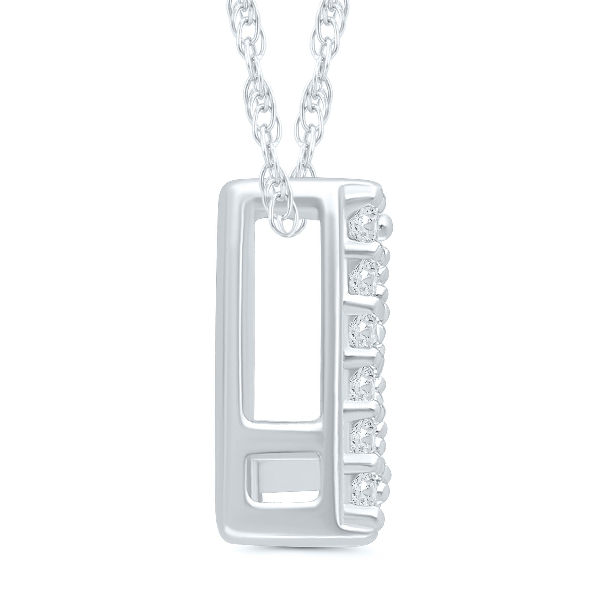 Diamond Accent Initial K Pendant in 10K White Gold