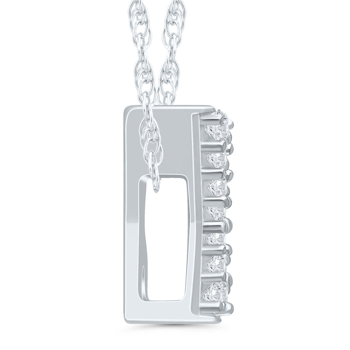 Diamond Accent Initial X Pendant in 10K White Gold