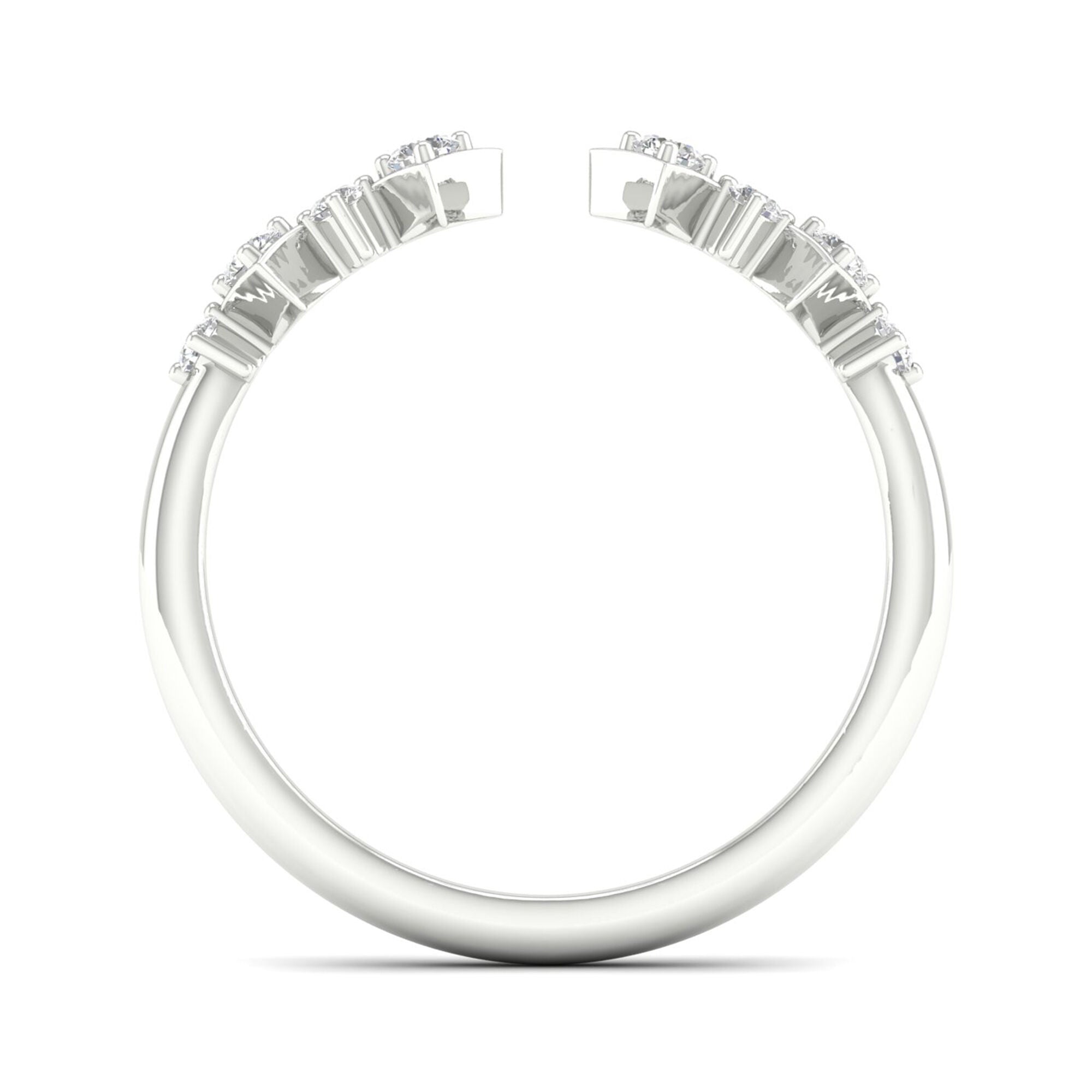 Diamond Cuff Band in 14K White Gold (1/8 ct. tw.)