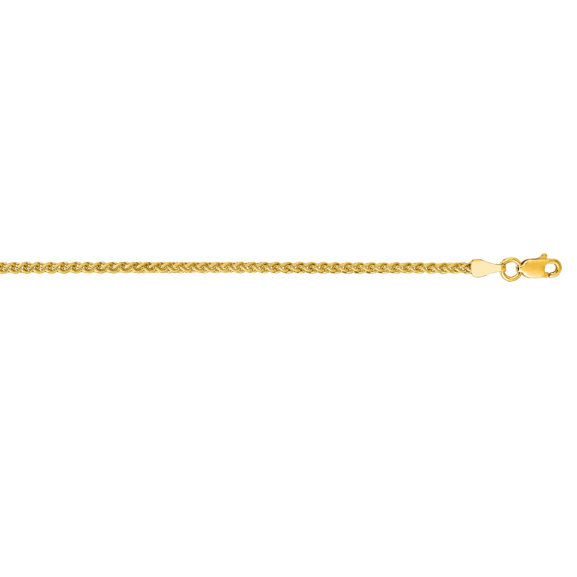 Wheat Chain in 14K Yellow Gold. 22"