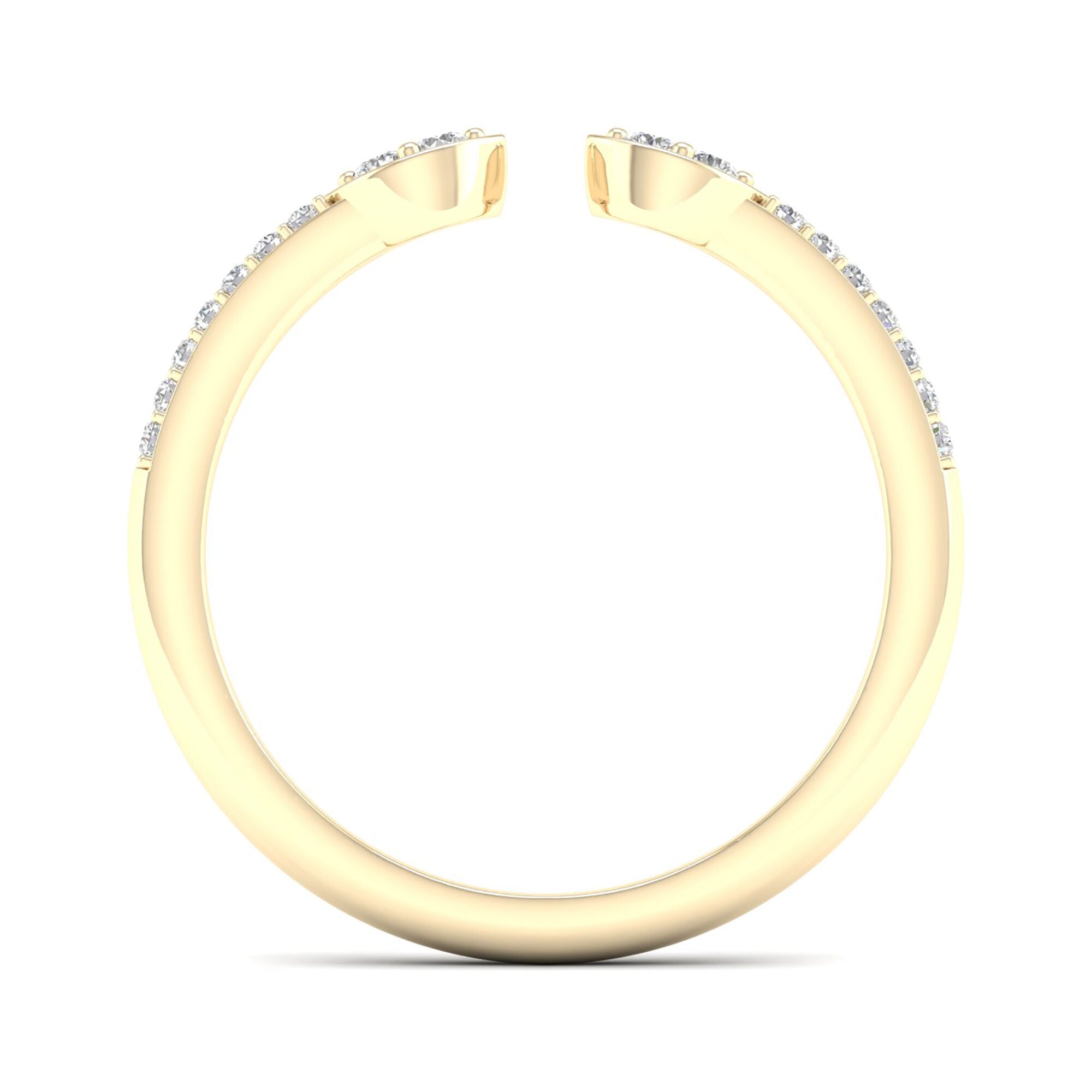 Diamond Cuff Band in 14K Yellow Gold (1/10 ct. tw.)