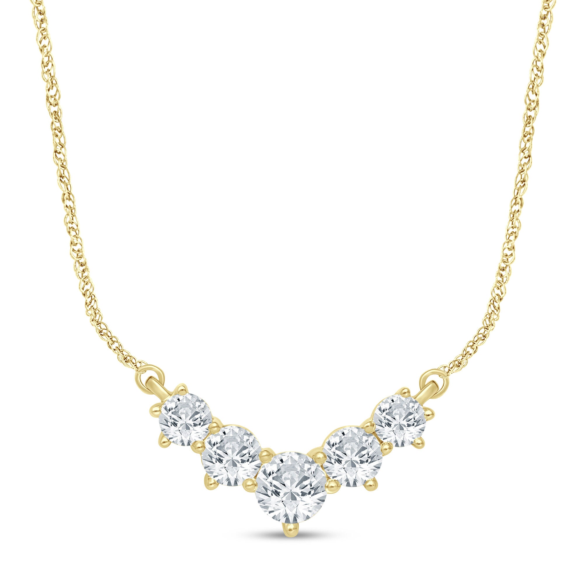 1 ct. tw. Diamond Necklace in 14K Yellow Gold