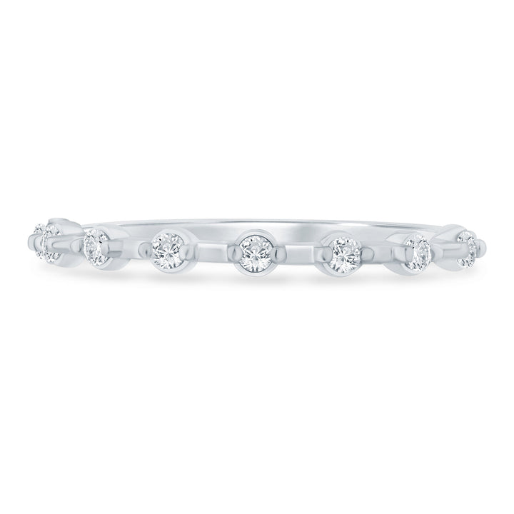 Diamond Anniversary Band in 10K White Gold (1/7 ct. tw.)