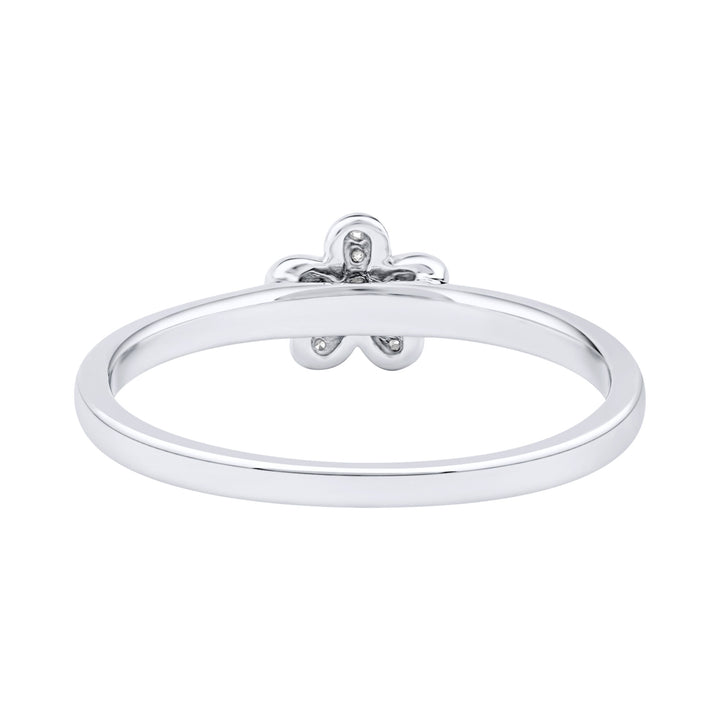 Diamond Accent Flower Ring in Sterling Silver