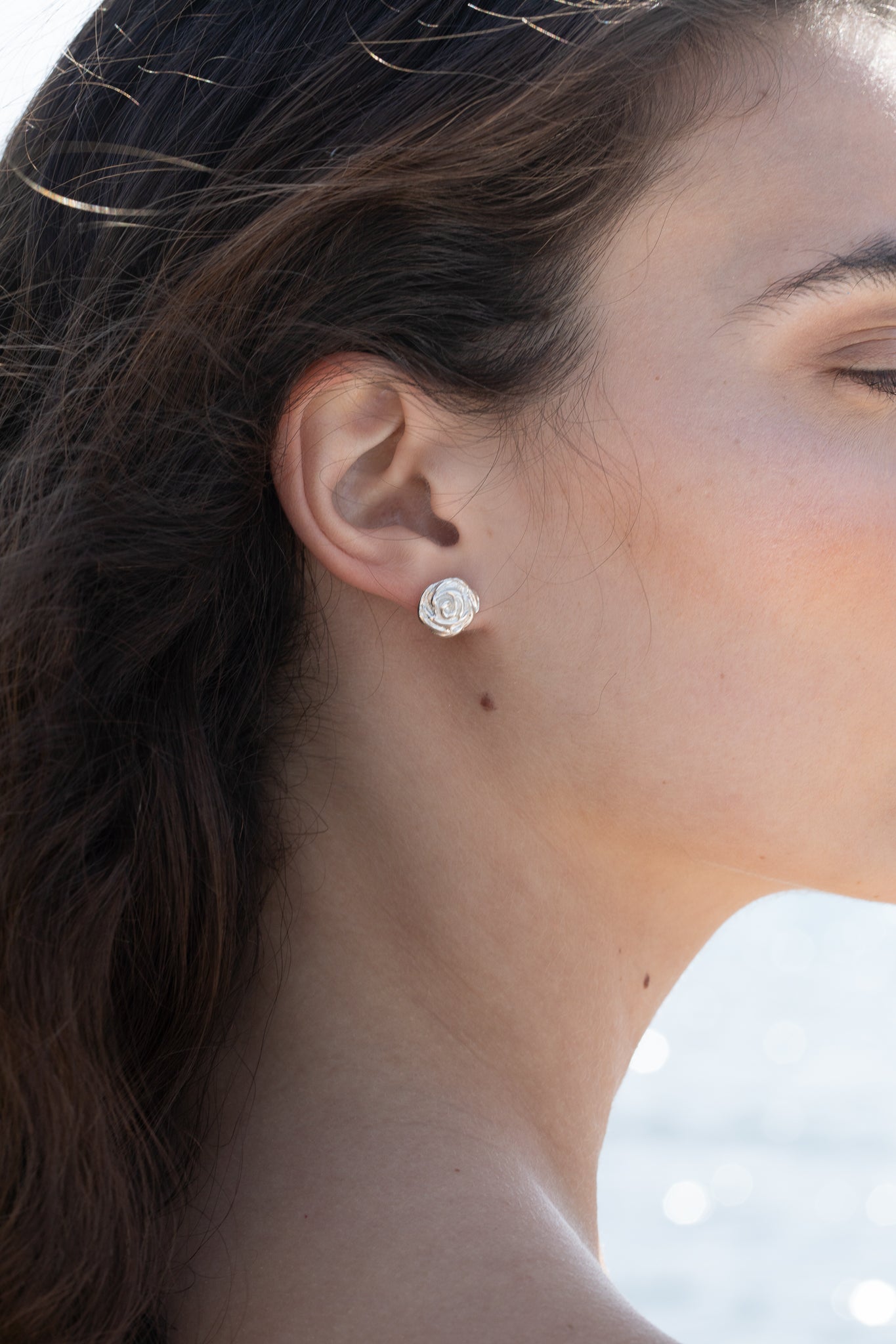 Tiny Rose Earrings