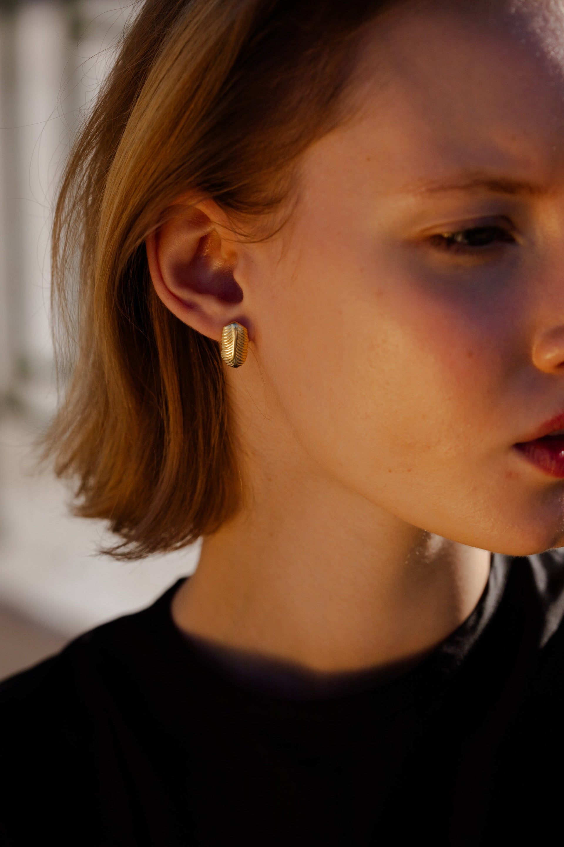 Tiny Feather Earrings