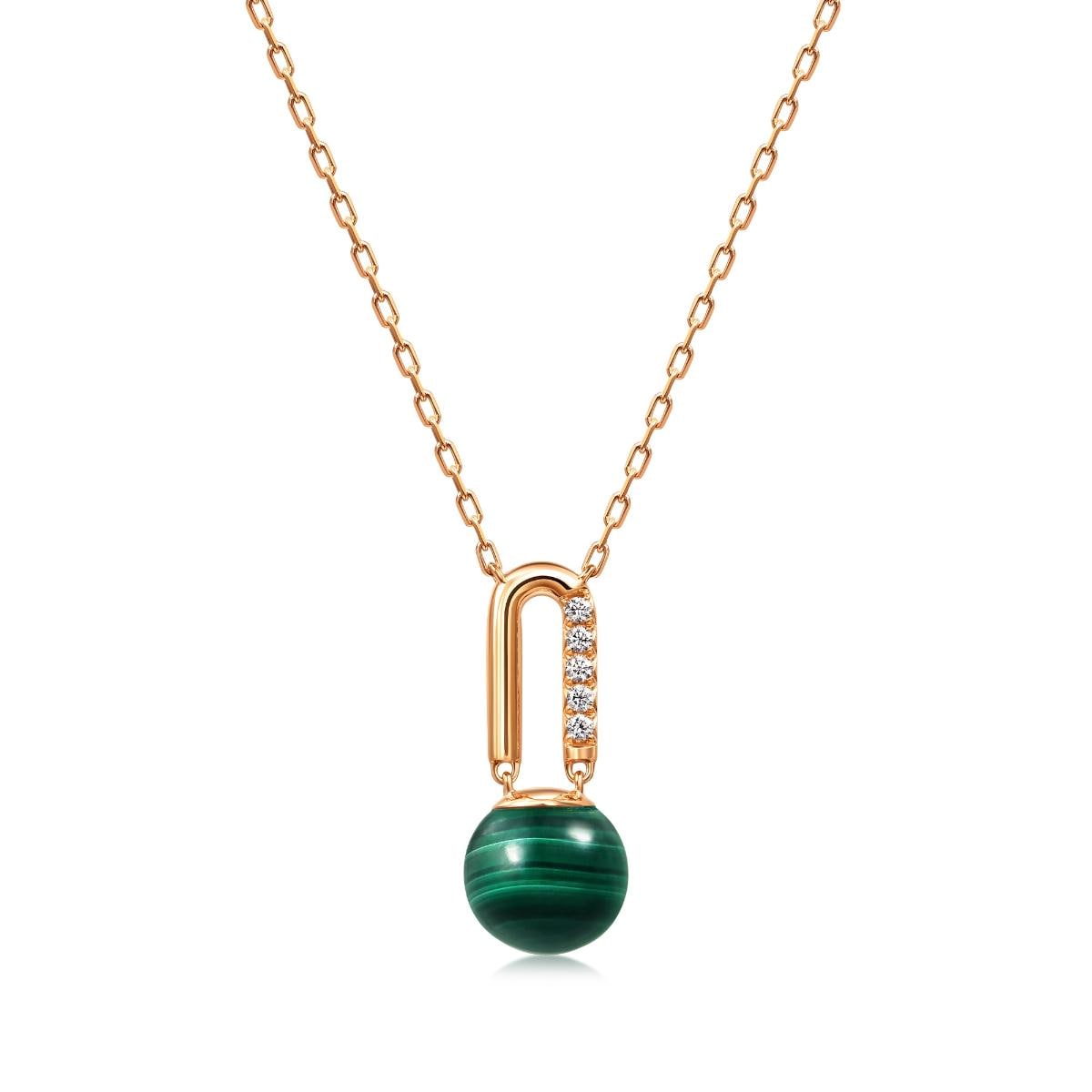 cosmos-18k-rose-gold-malachite-necklace-chow-sang-sang