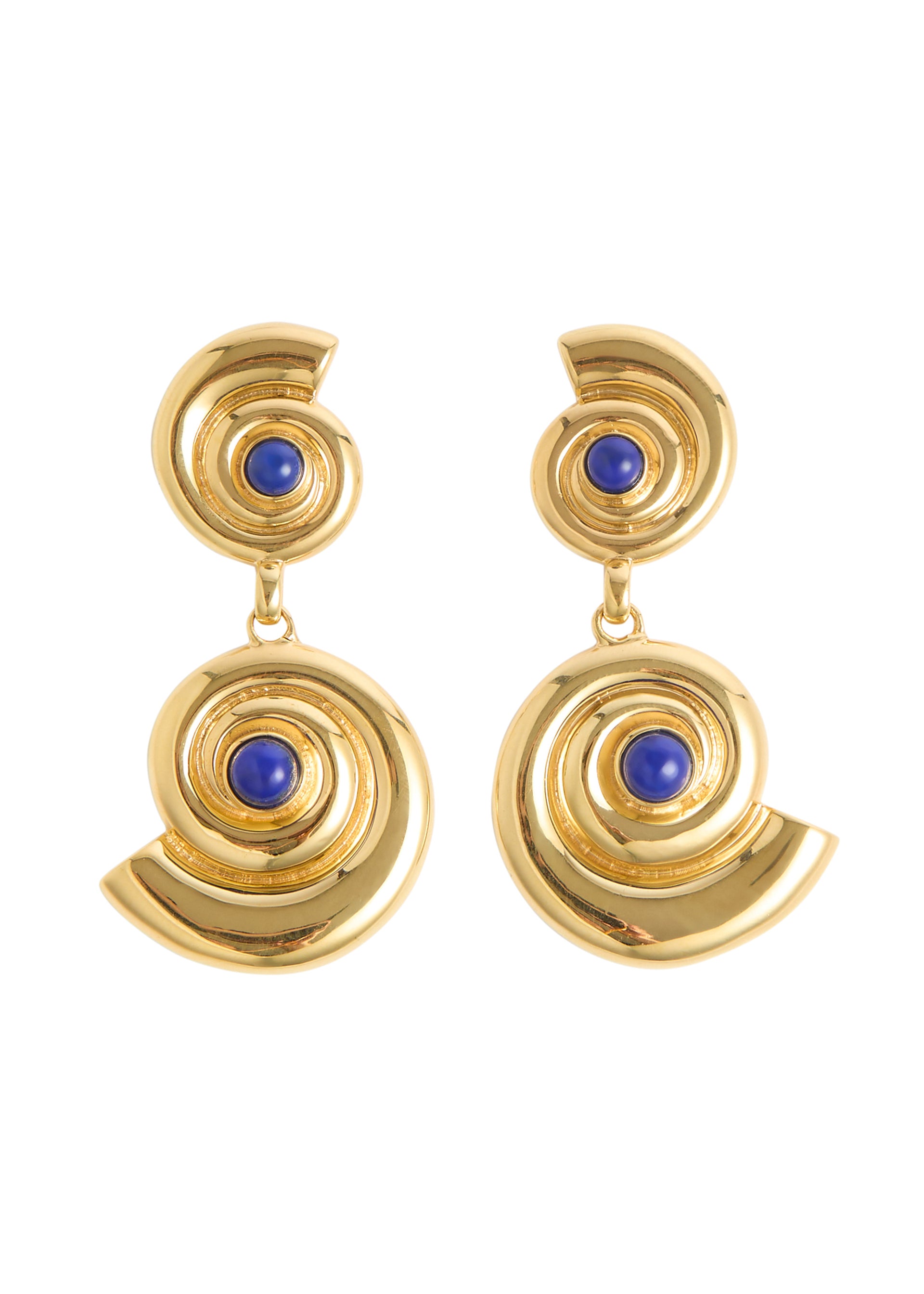 Agathe 18kt gold-plated drop earrings