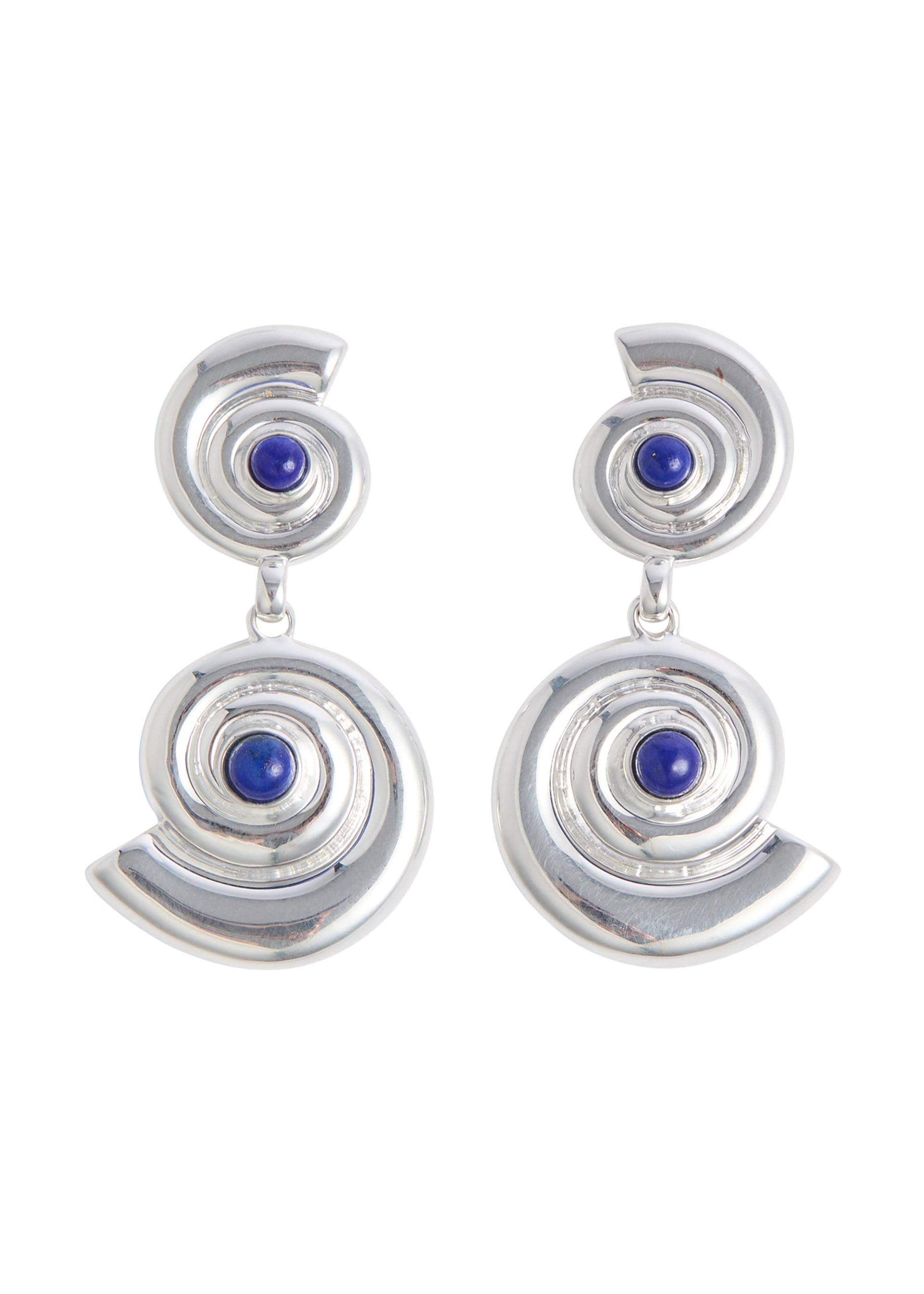 Agathe silver-plated drop earrings