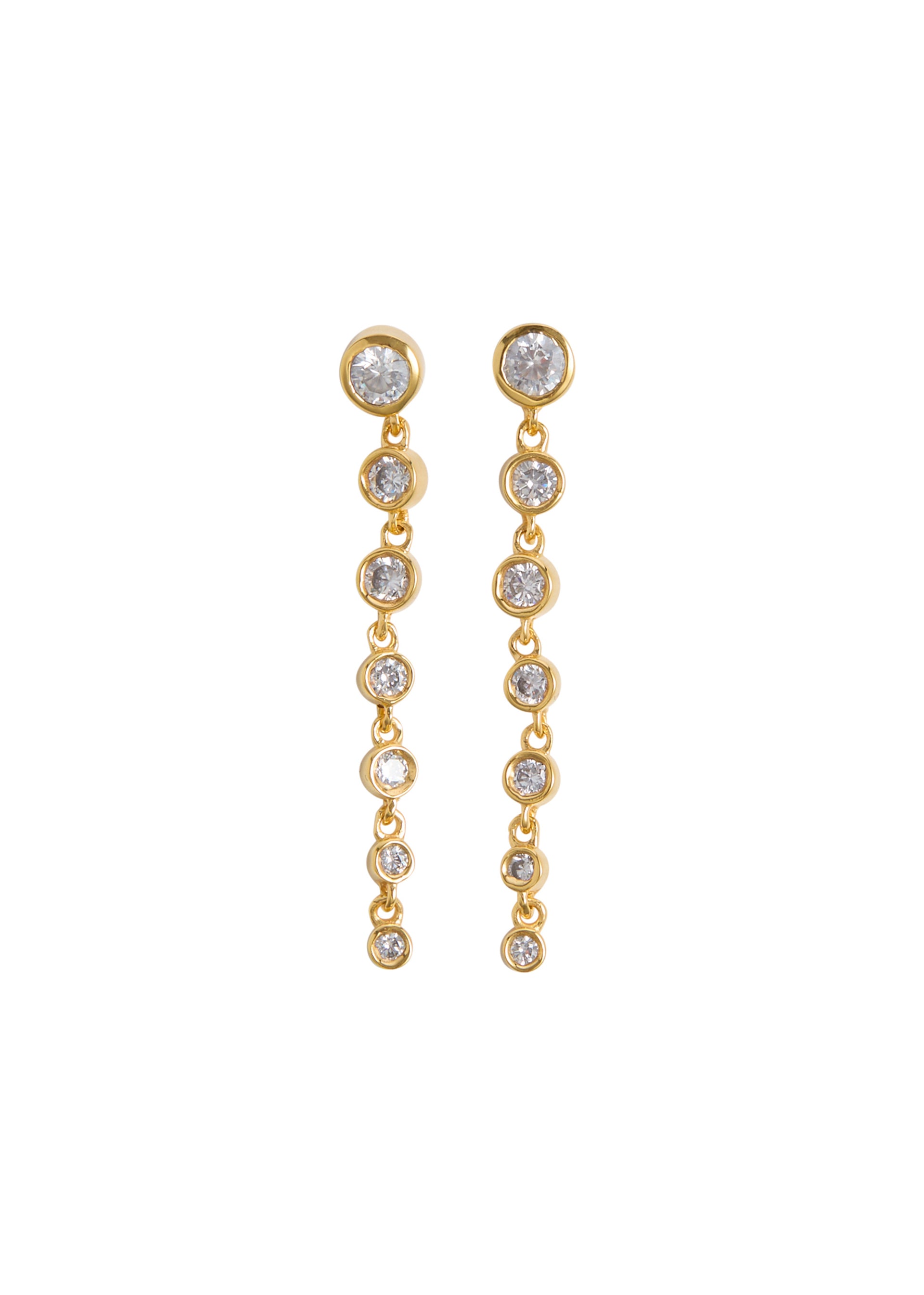 Cleo 18kt gold-plated drop earrings