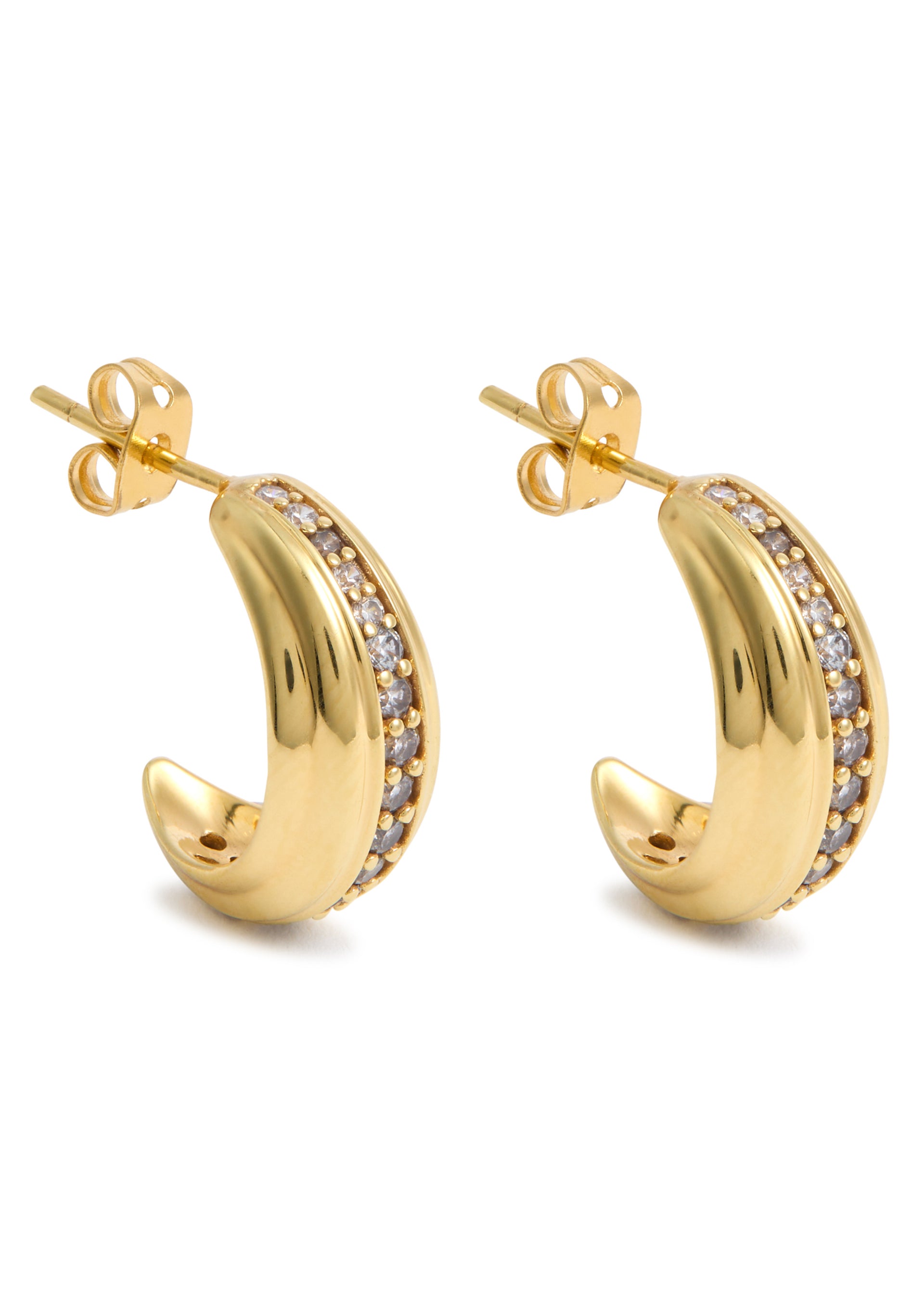 Ella 18kt gold-plated hoop earrings