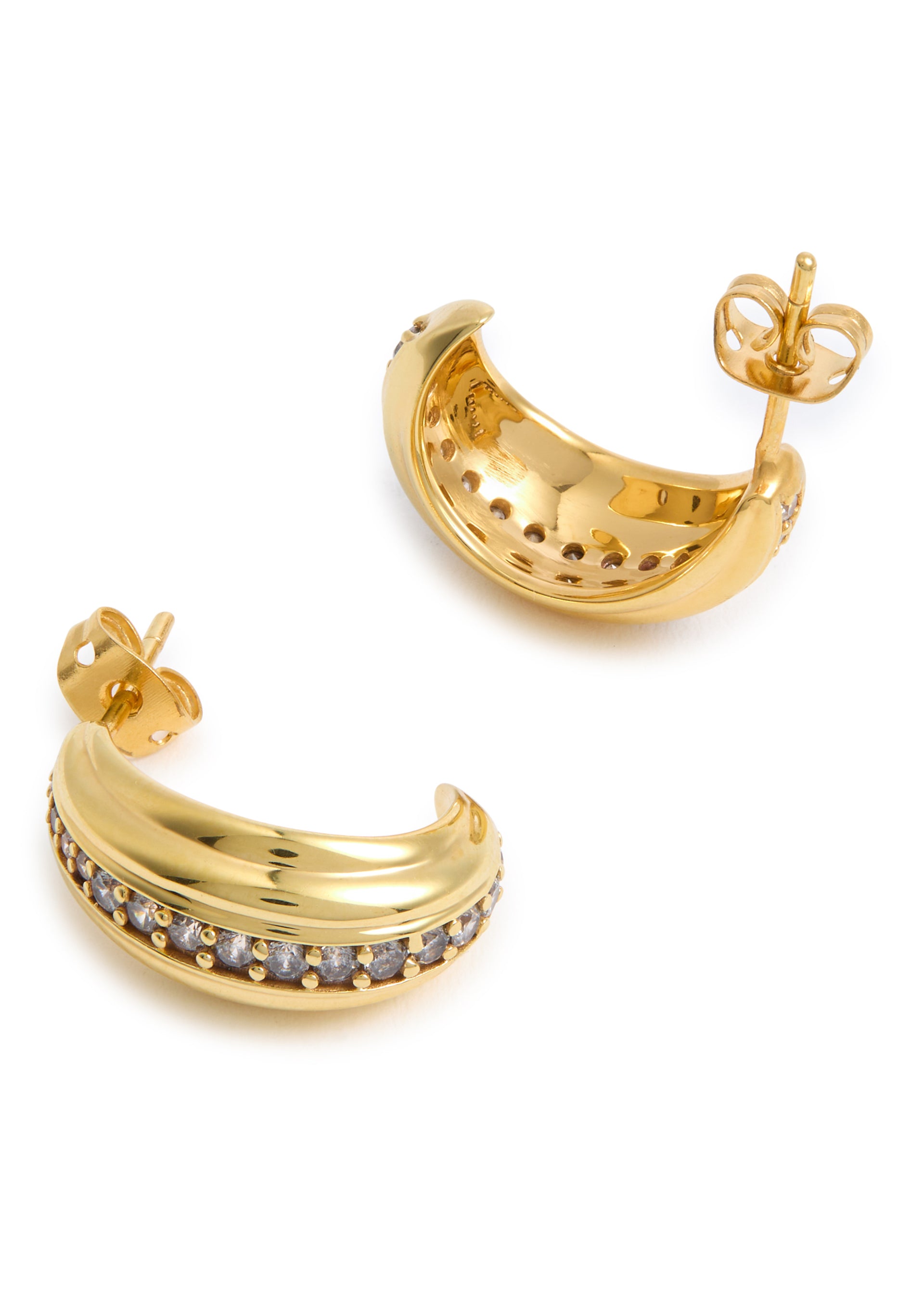 Ella 18kt gold-plated hoop earrings