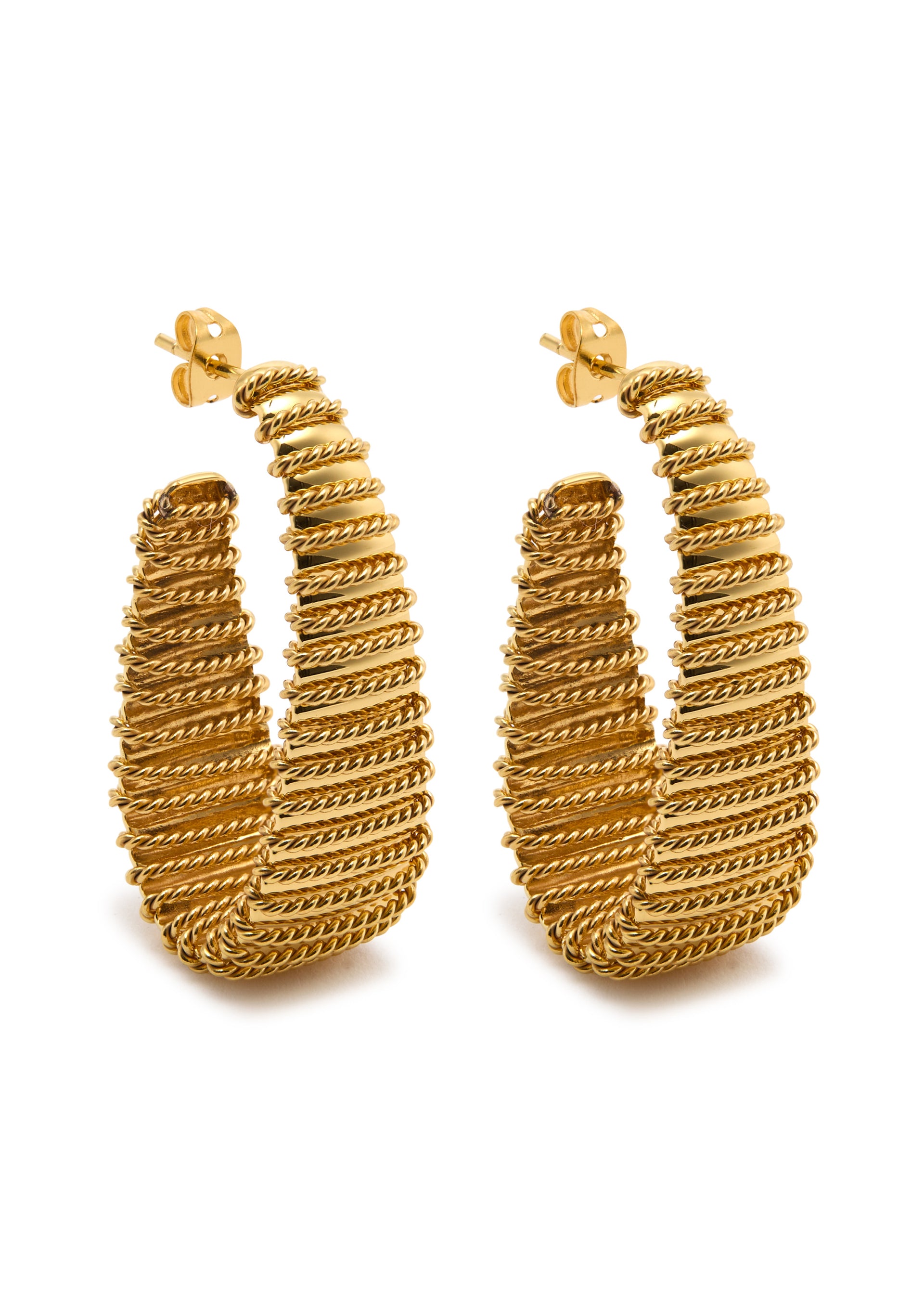 Lea 18kt gold-plated hoop earrings