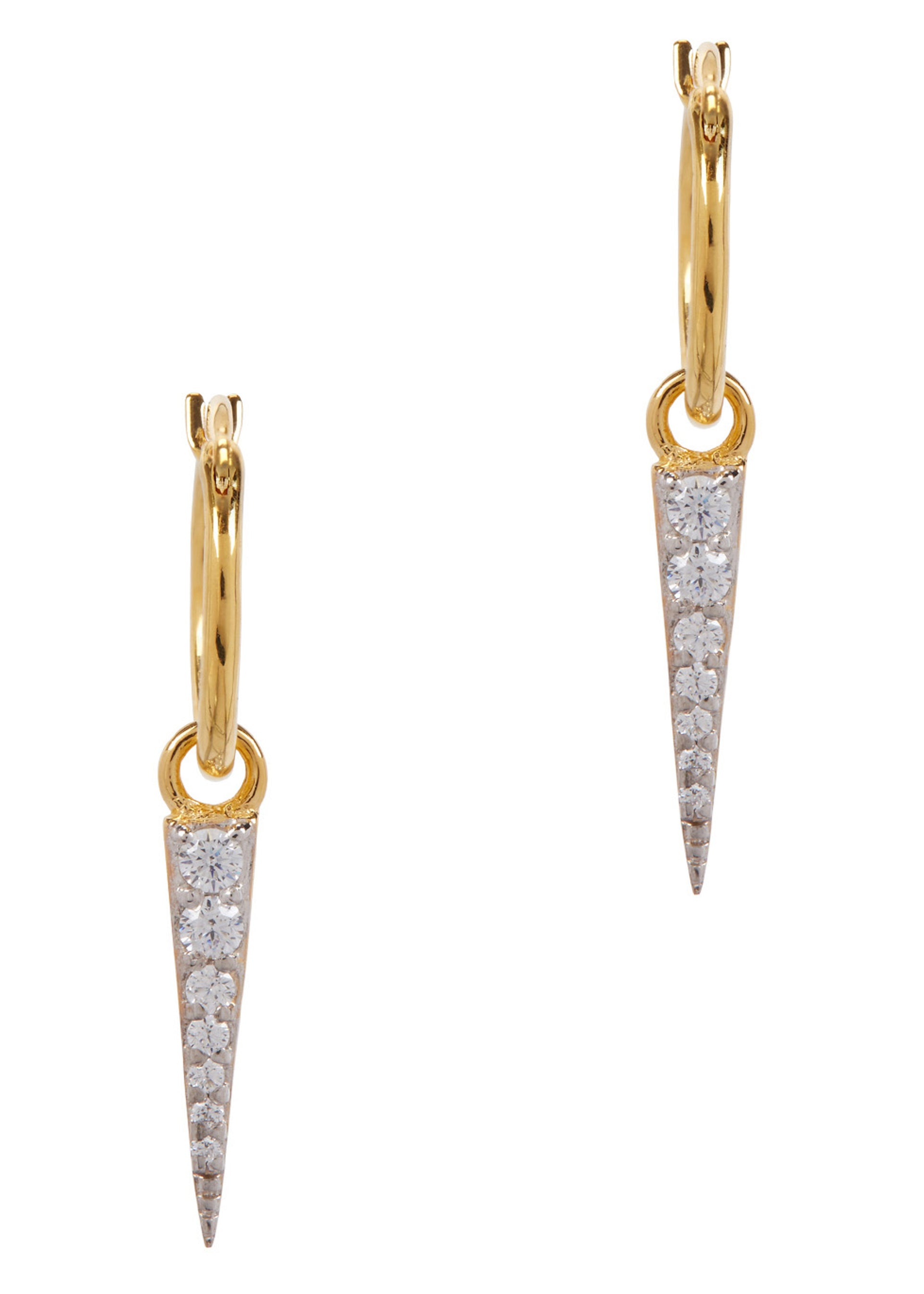 Mini Dagger 18ct gold-plated earrings