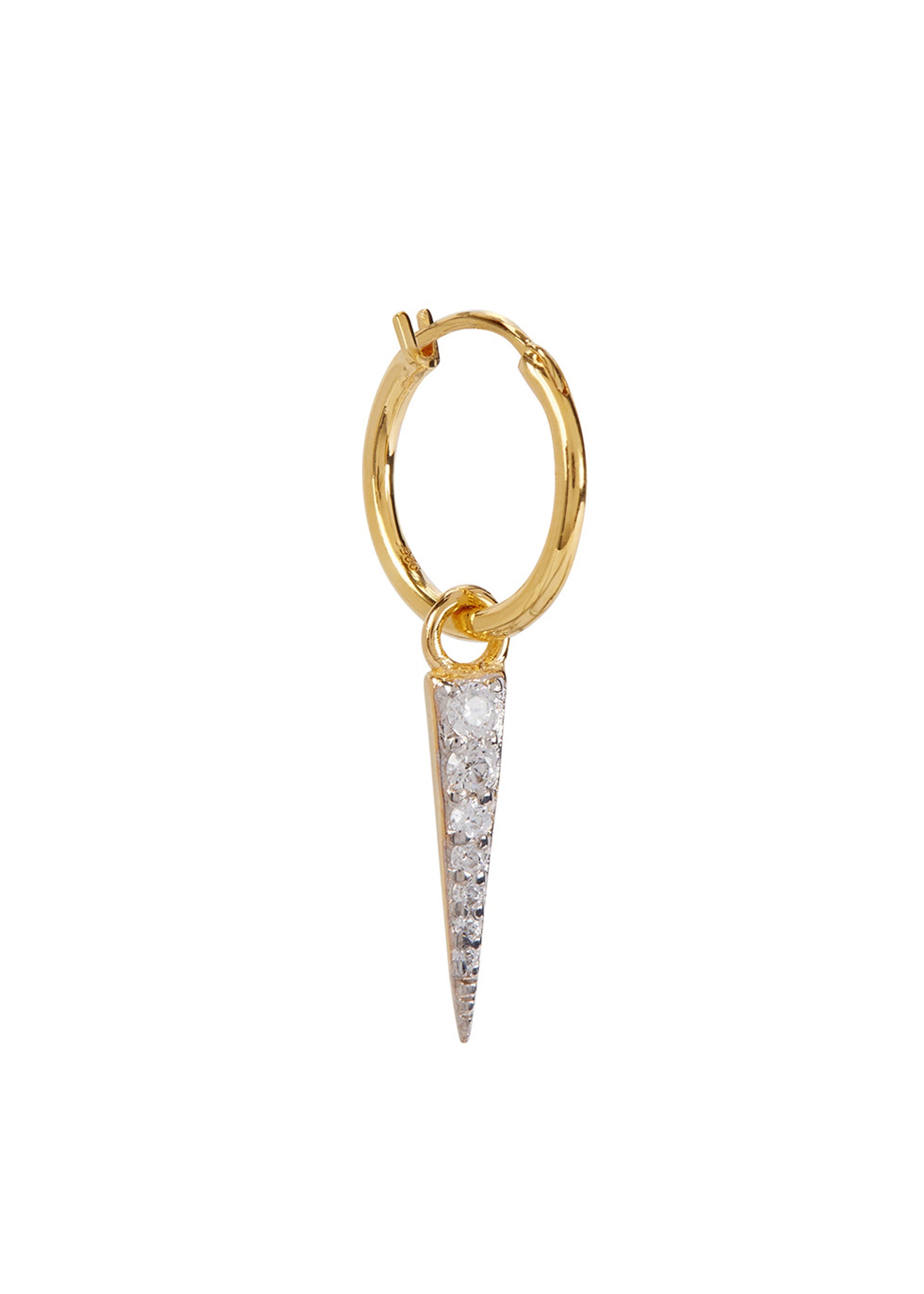 Mini Dagger 18ct gold-plated earrings