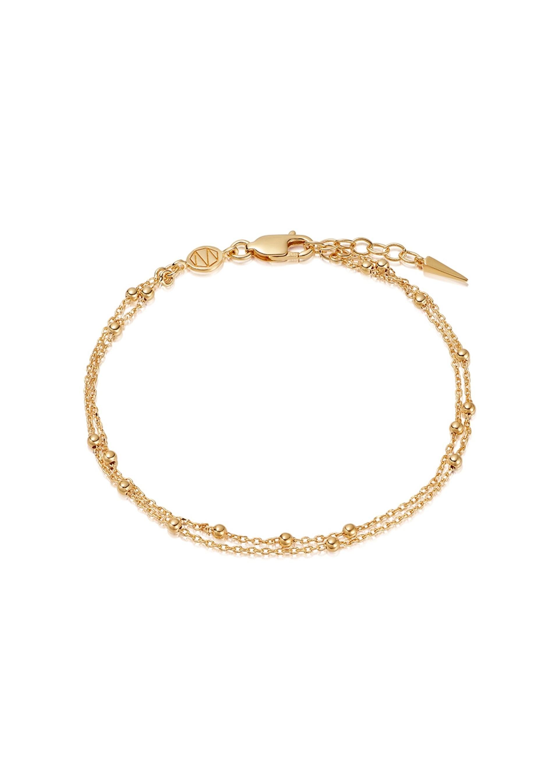 Double Chain 18kt gold vermeil bracelet