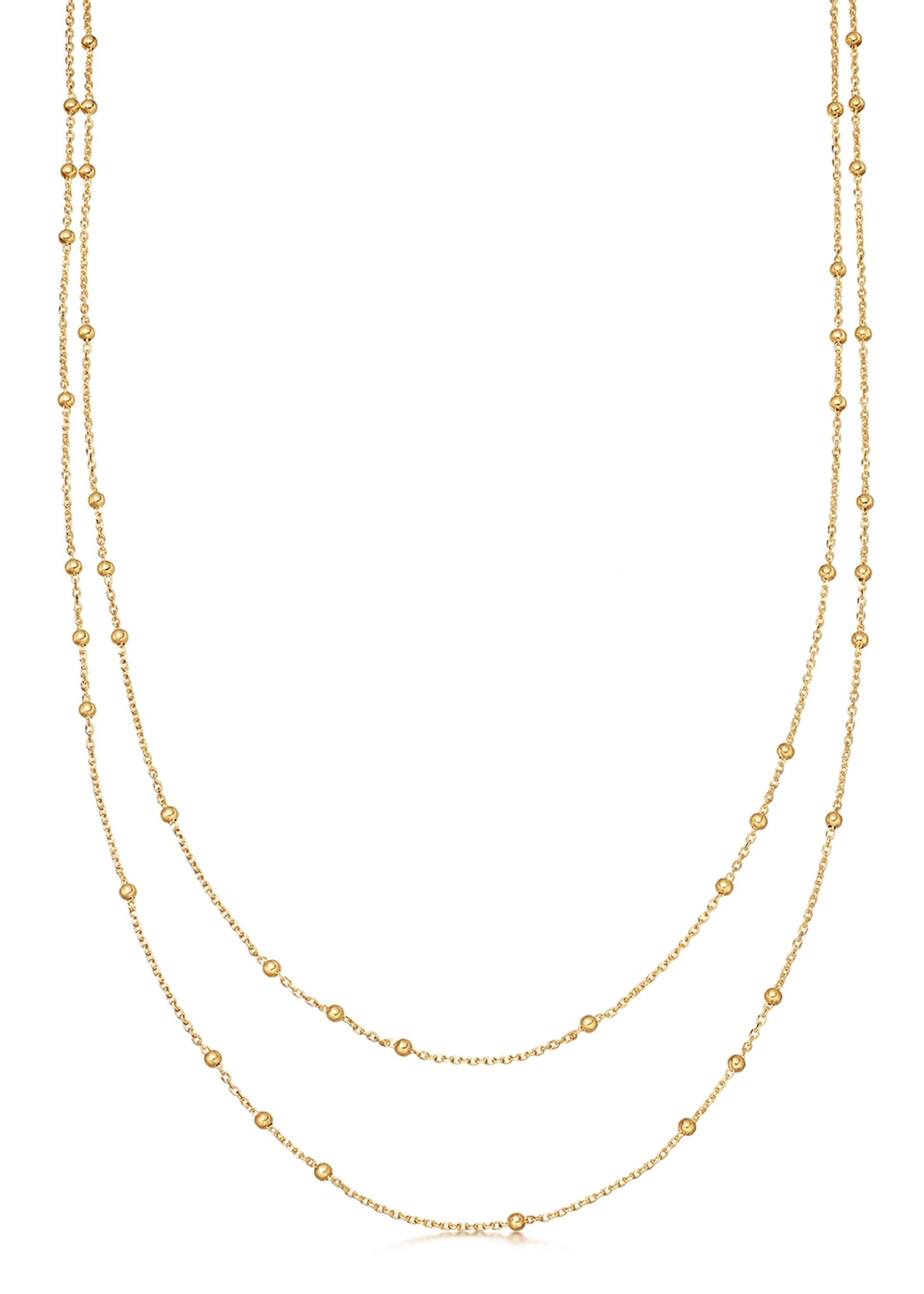 Double Chain 18kt gold vermeil necklace