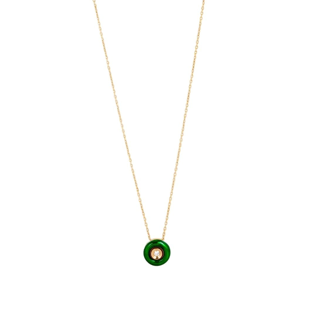 round-diamond-pendant-necklace-with-green-enamel