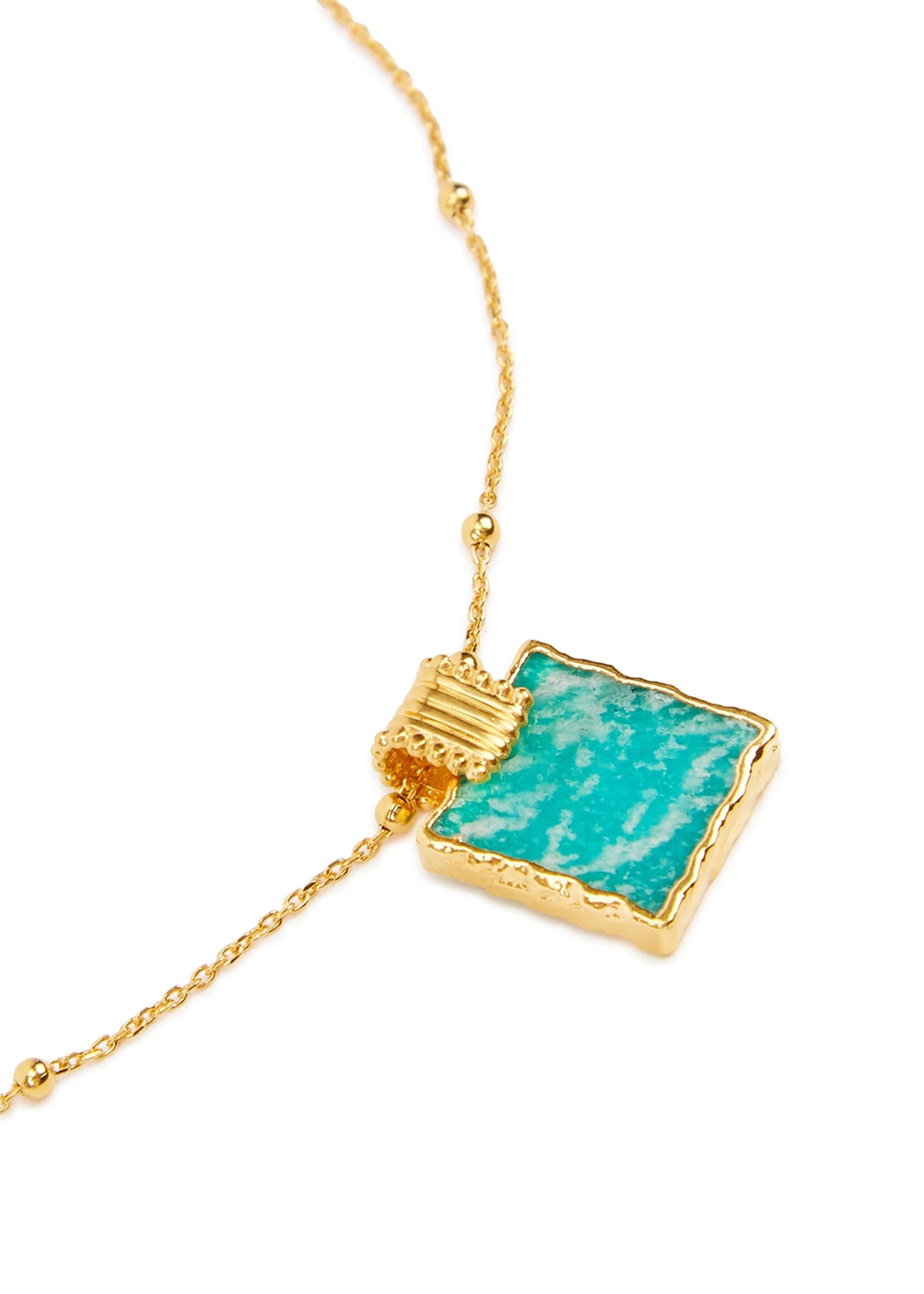 Amazonite Lena 18kt gold vermeil necklace