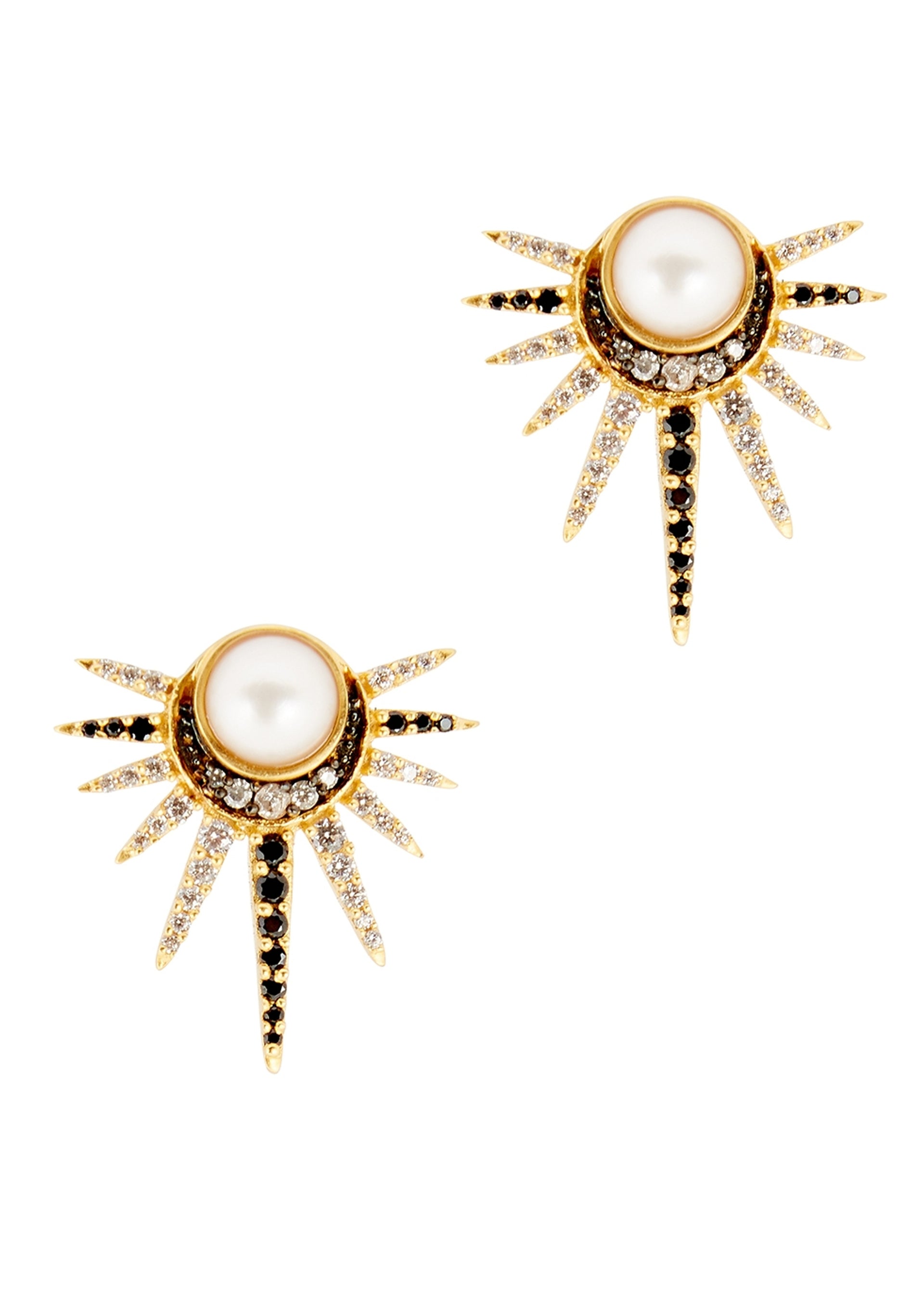 X Harris Reed Celestial Pearl 18kt gold-plated stud earrings