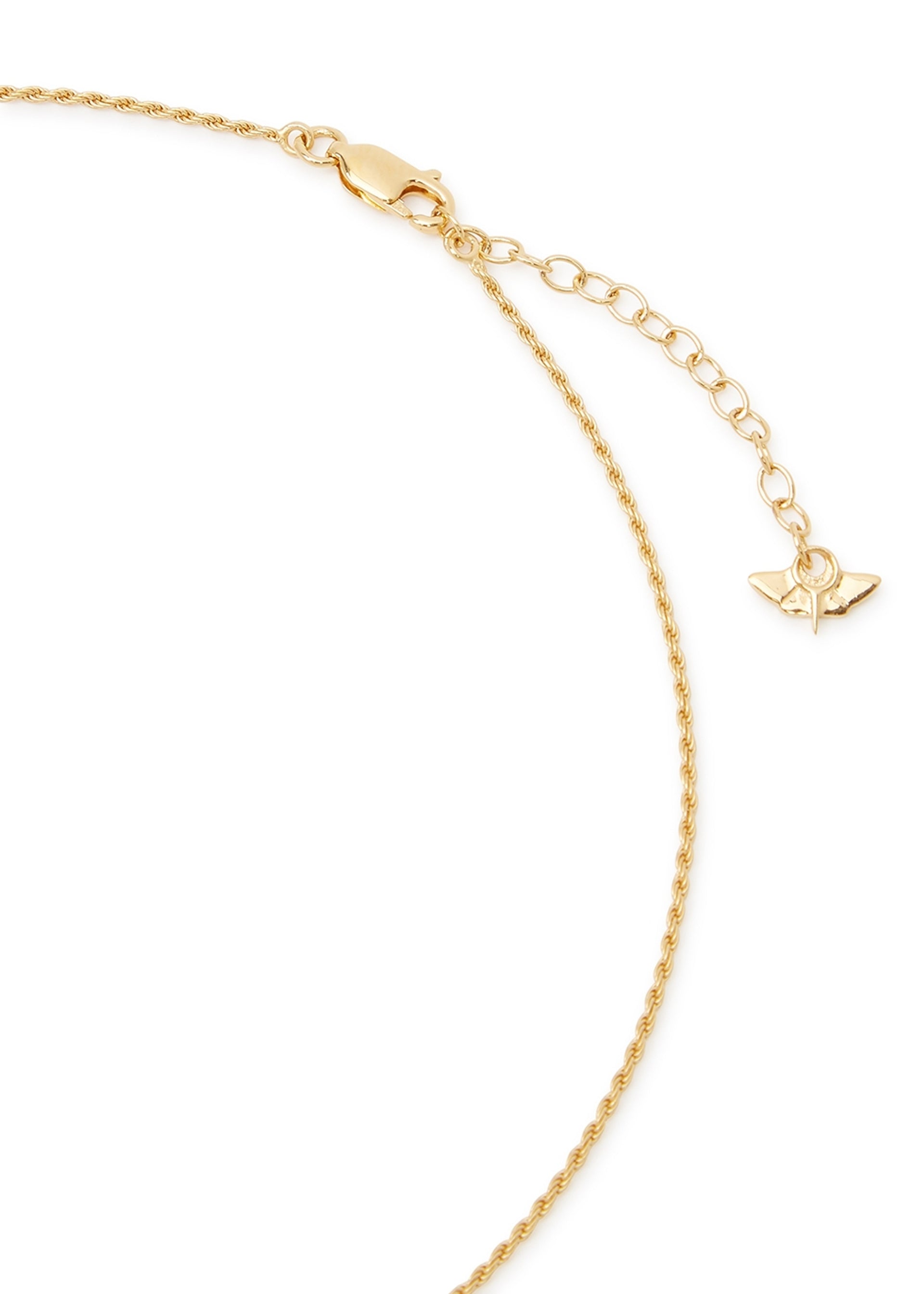 X Harris Reed Crescent Moon 18kt gold vermeil necklace