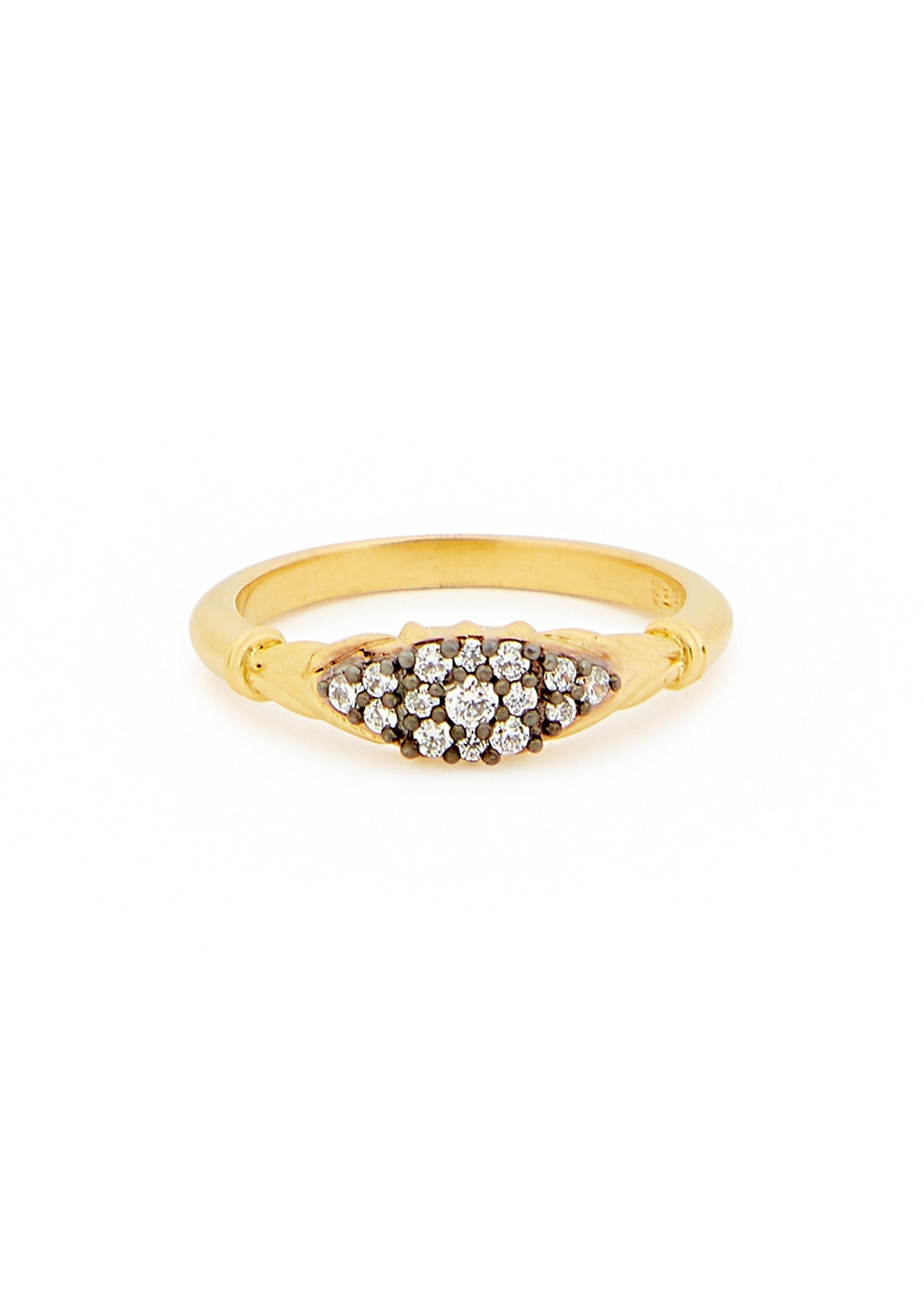 X Harris Reed 18kt gold-plated ring