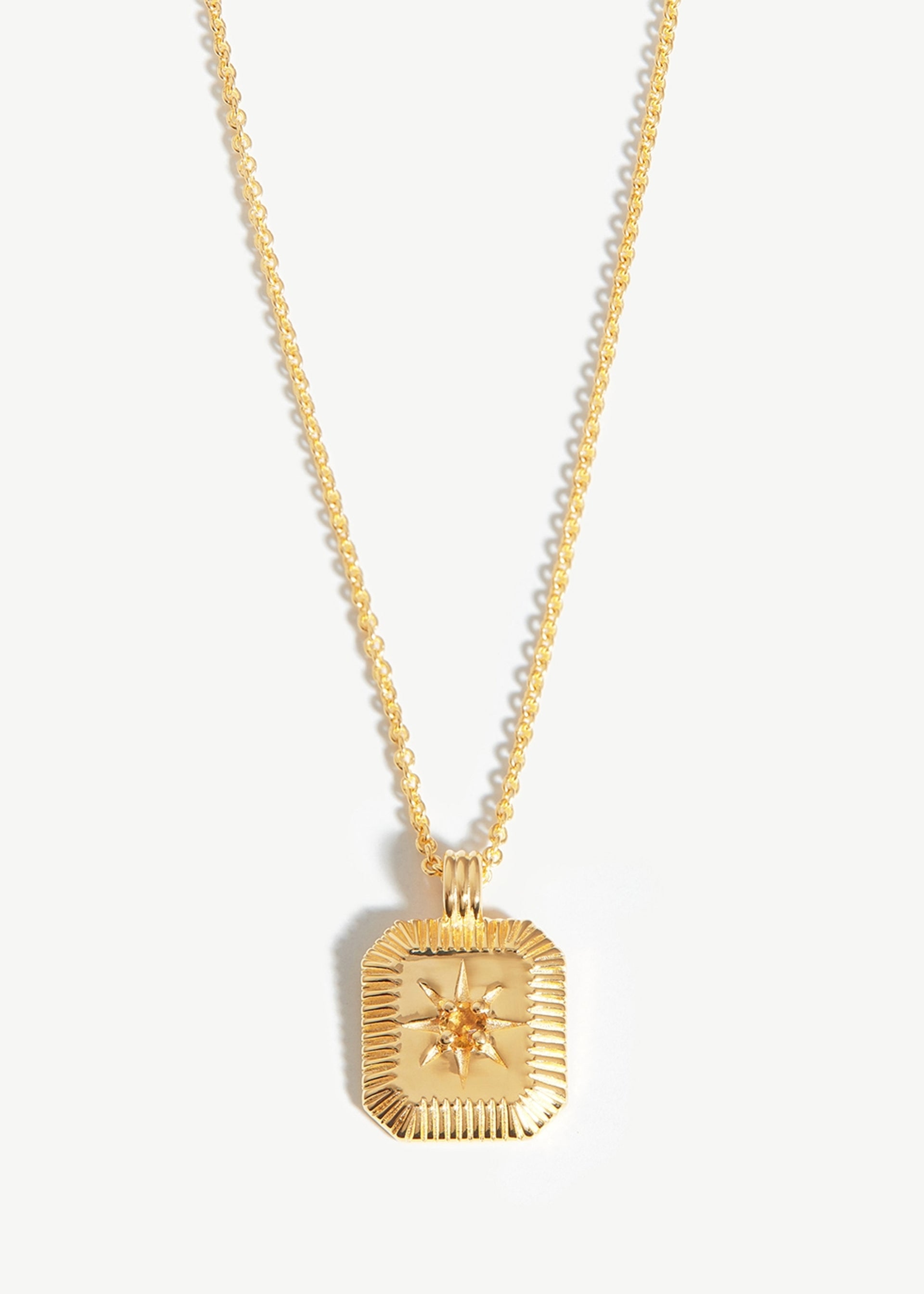 November Birthstone 18kt gold-plated necklace