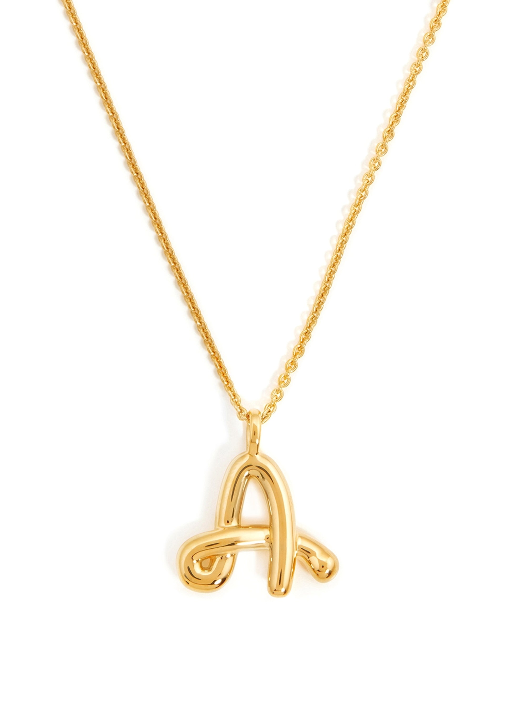 A initial 18kt gold-plated necklace