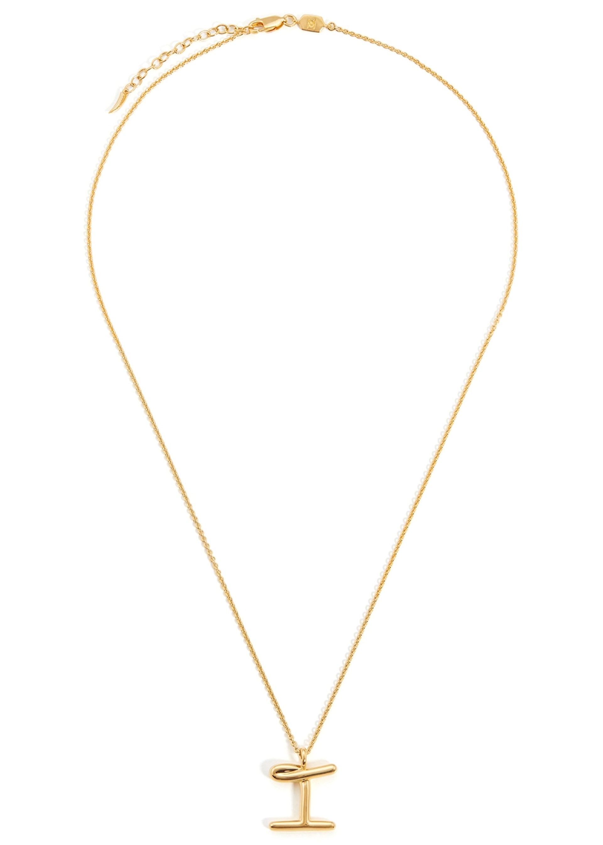 I initial 18kt gold-plated necklace