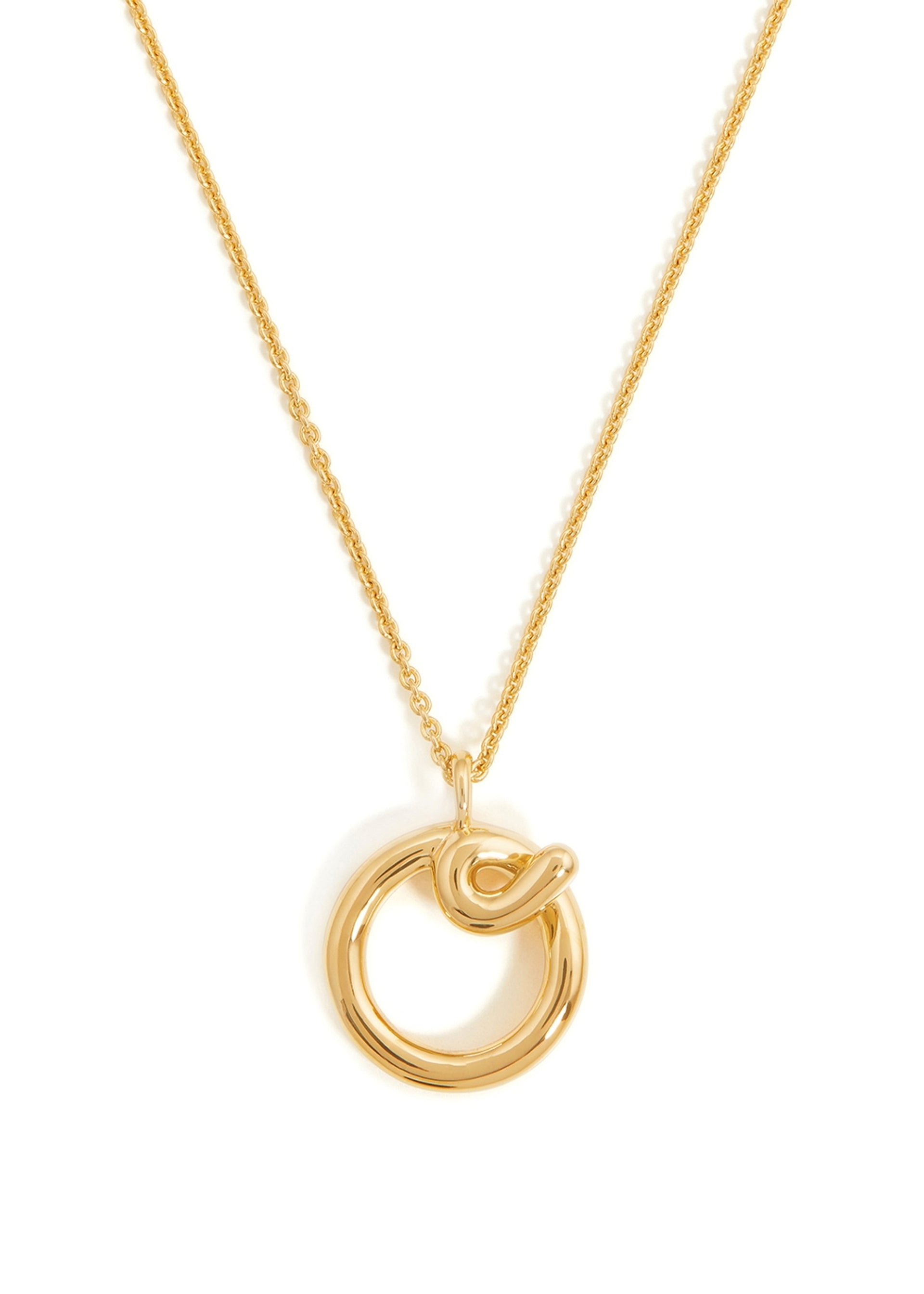 O initial 18kt gold-plated necklace