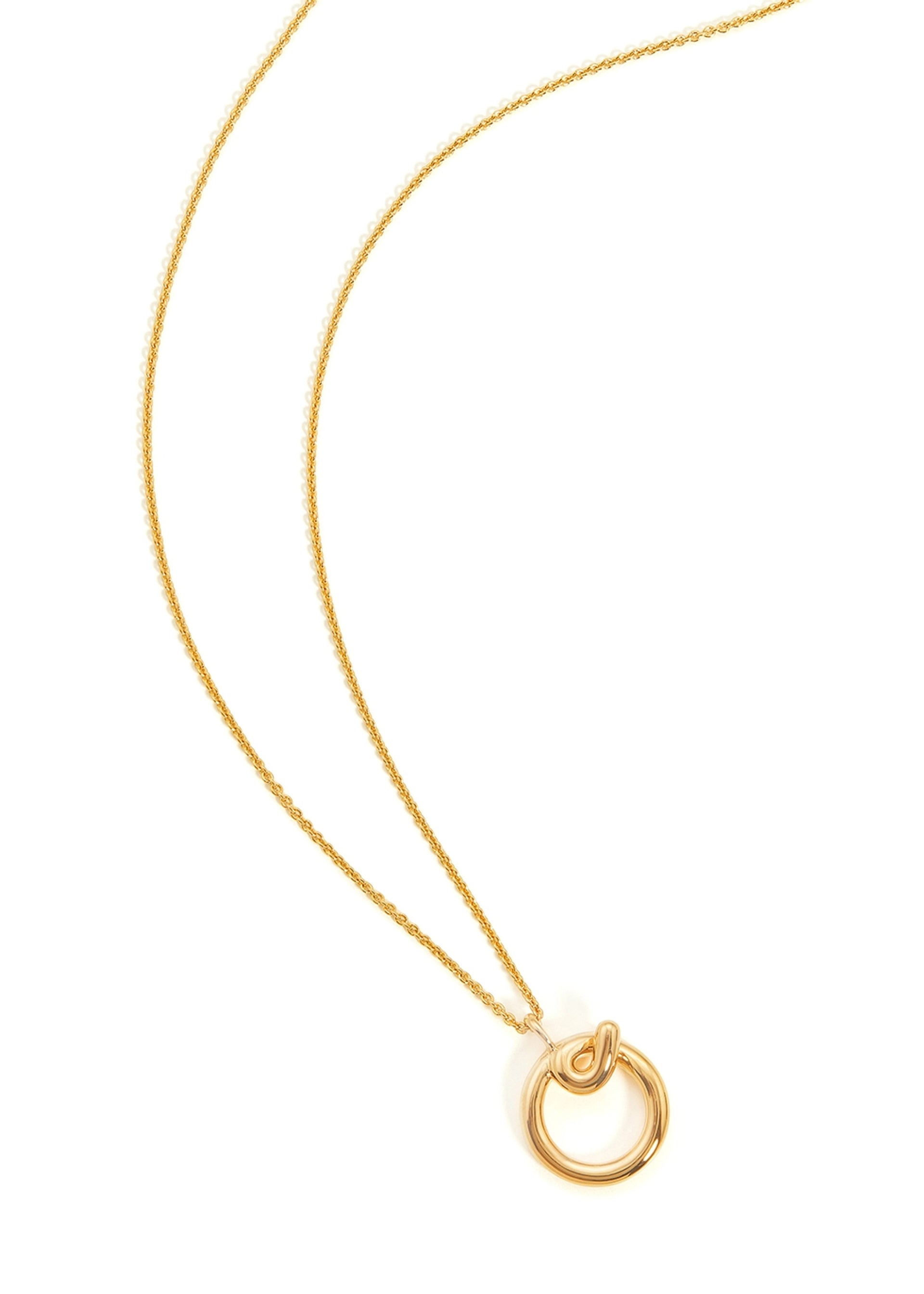 O initial 18kt gold-plated necklace