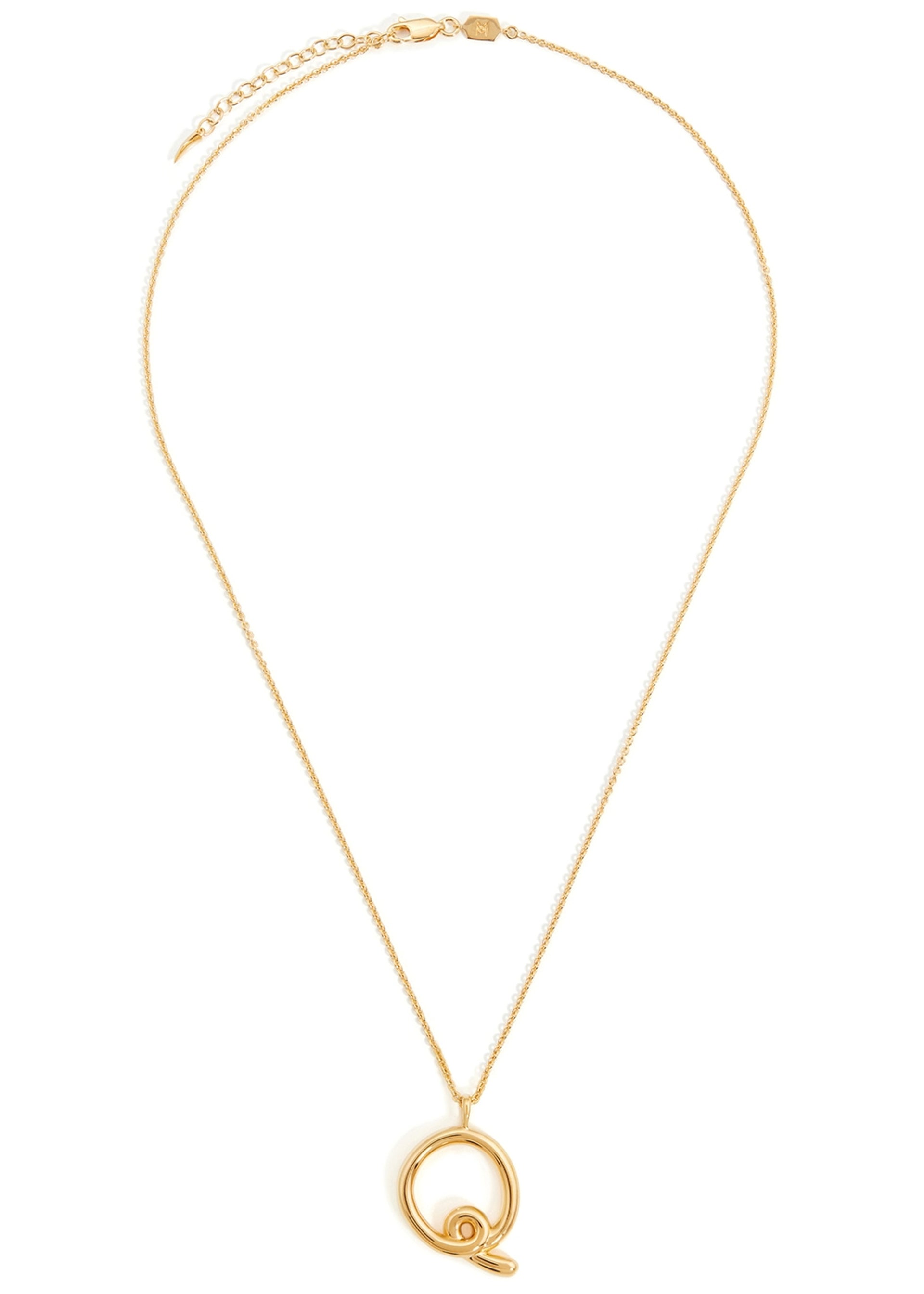 Q initial 18kt gold-plated necklace