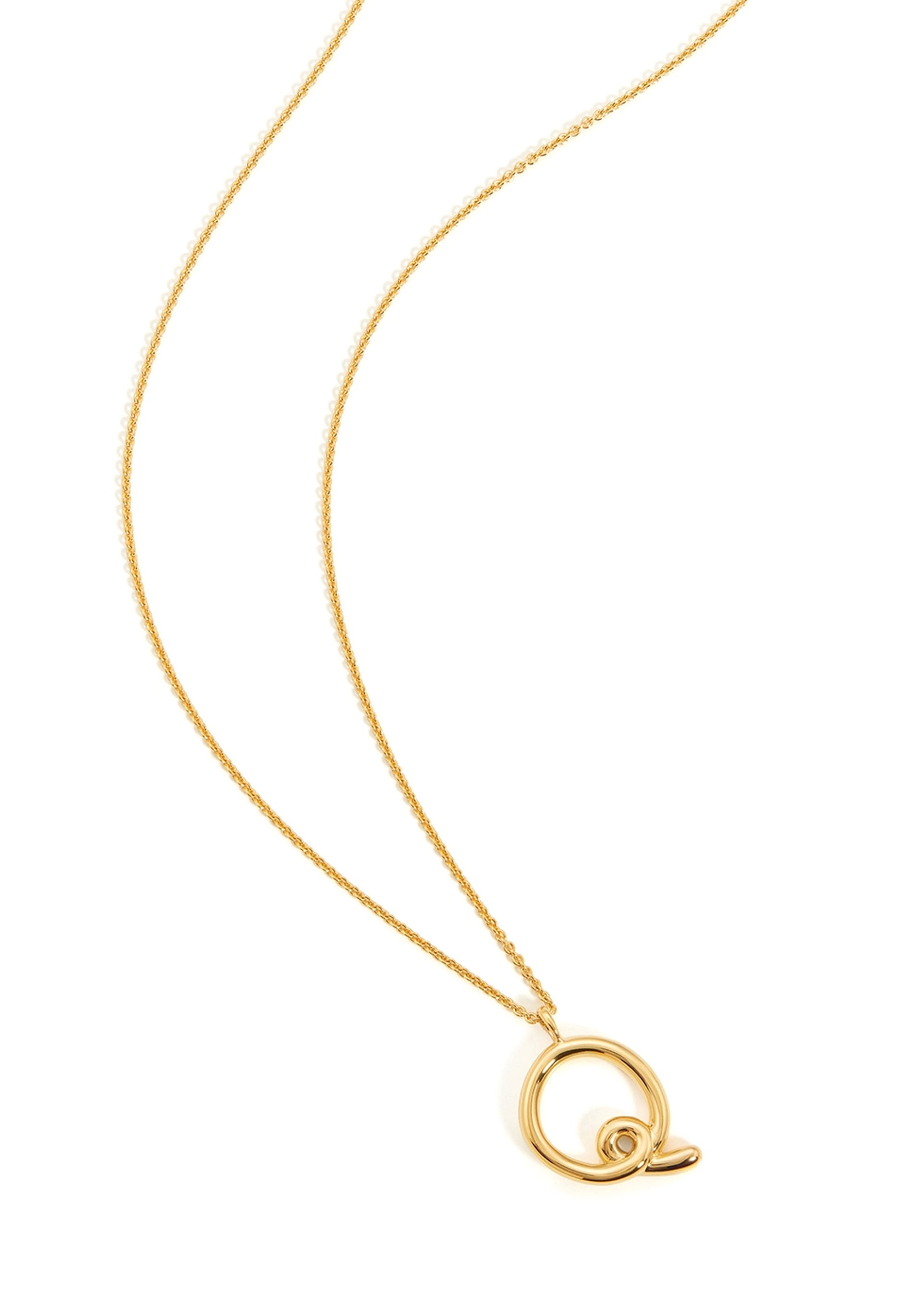 Q initial 18kt gold-plated necklace