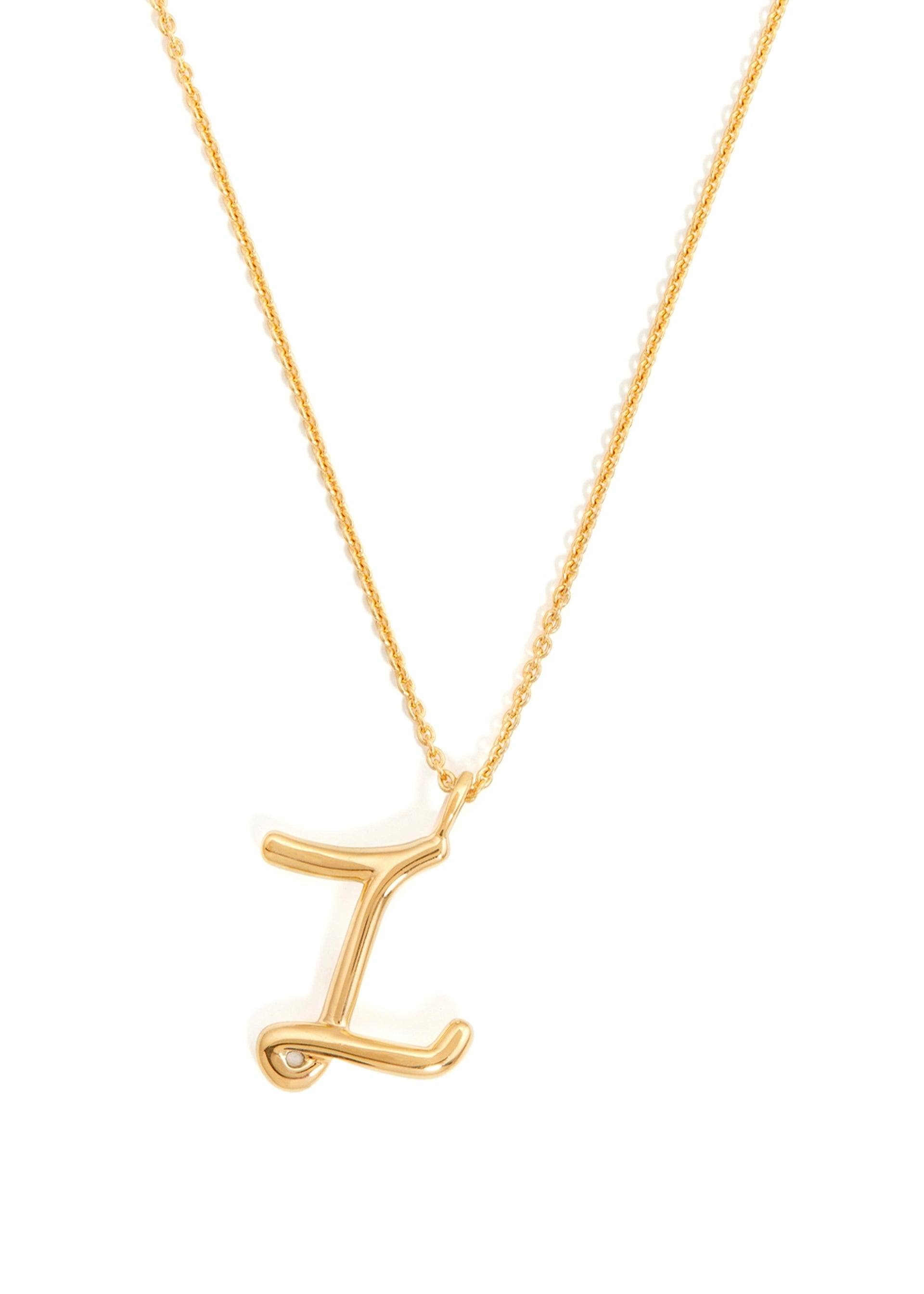 Z initial 18kt gold-plated necklace