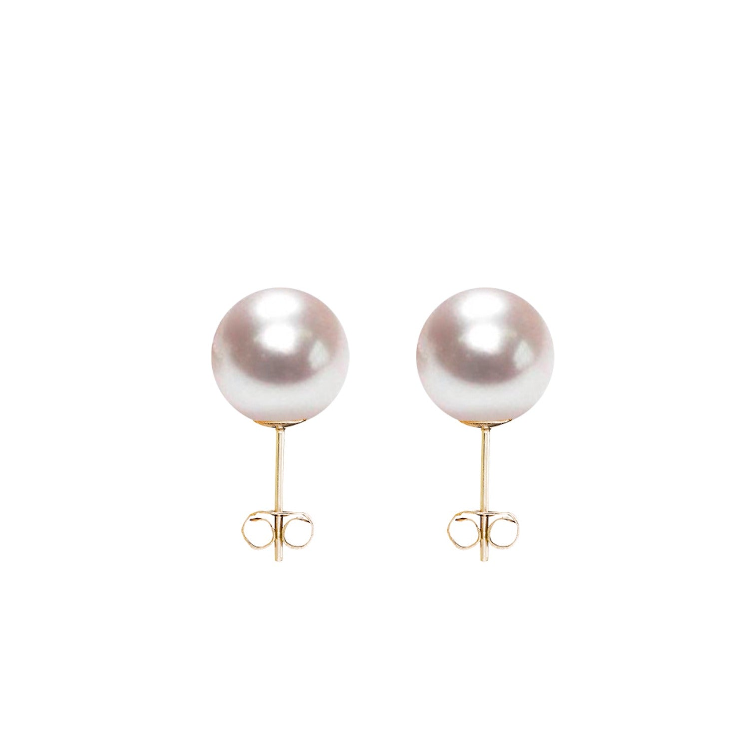 Classic White Pearl Stud Earrings