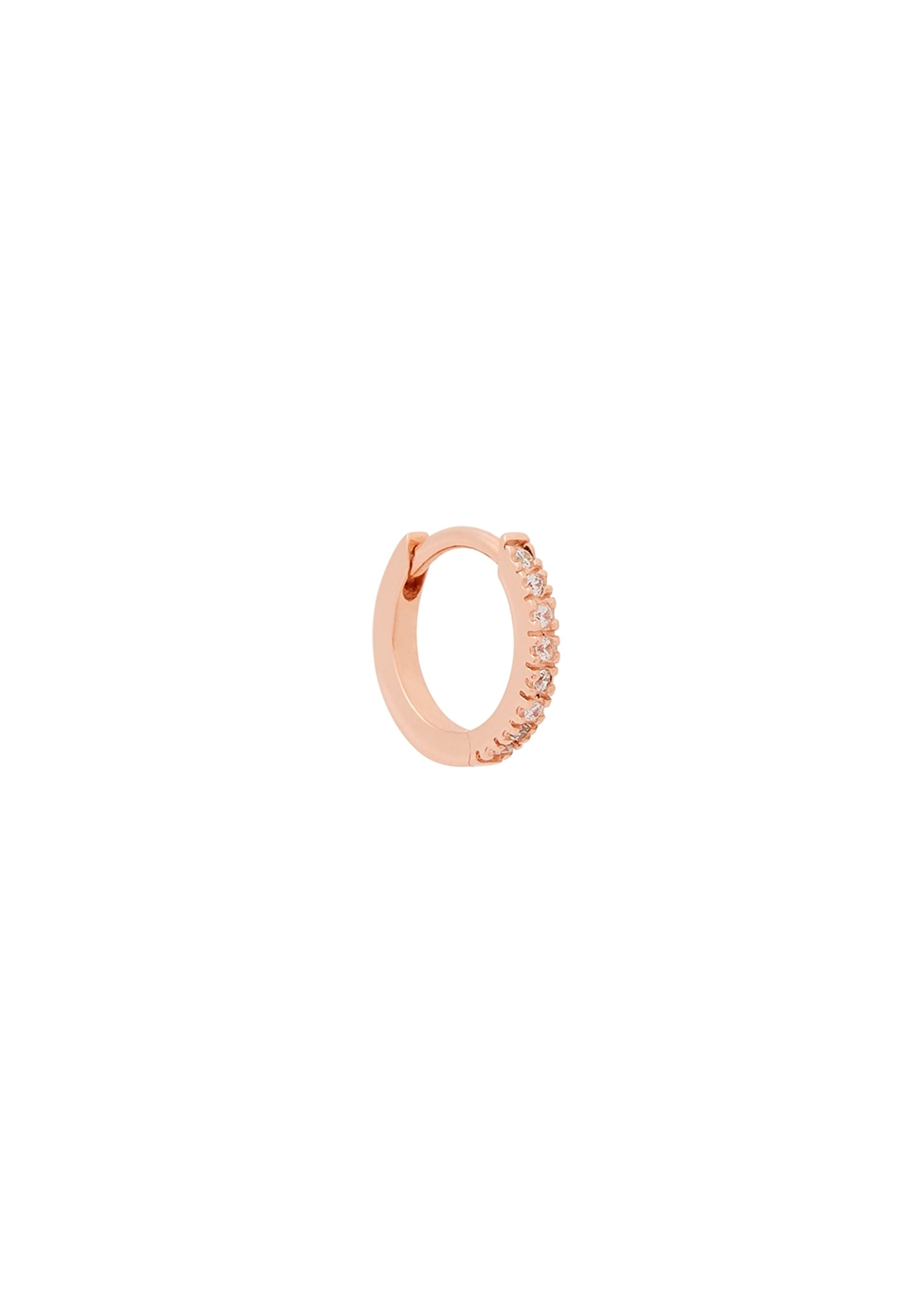 18kt rose gold-plated single hoop earring