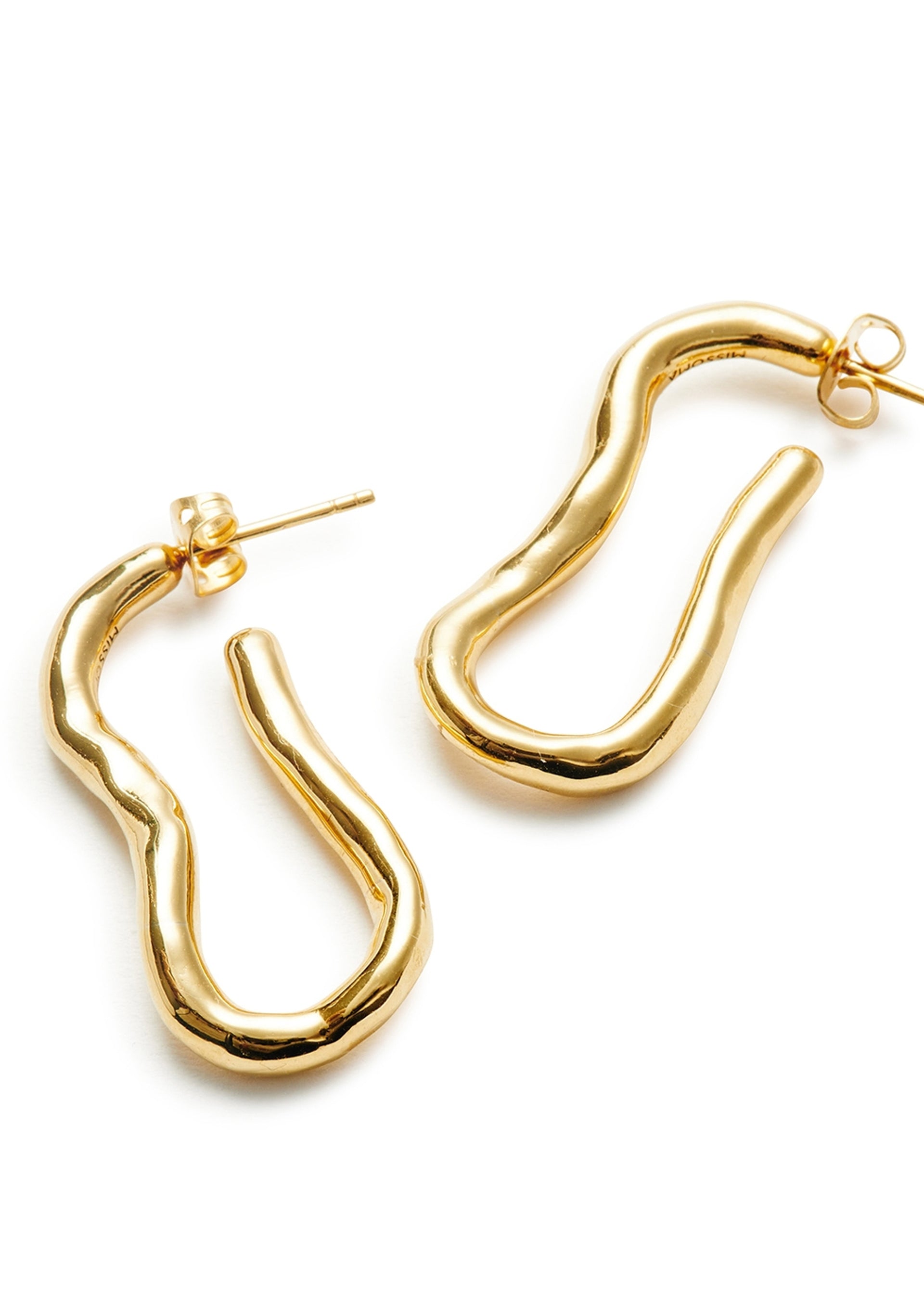 Molten Ovate 18kt gold-plated hoop earrings