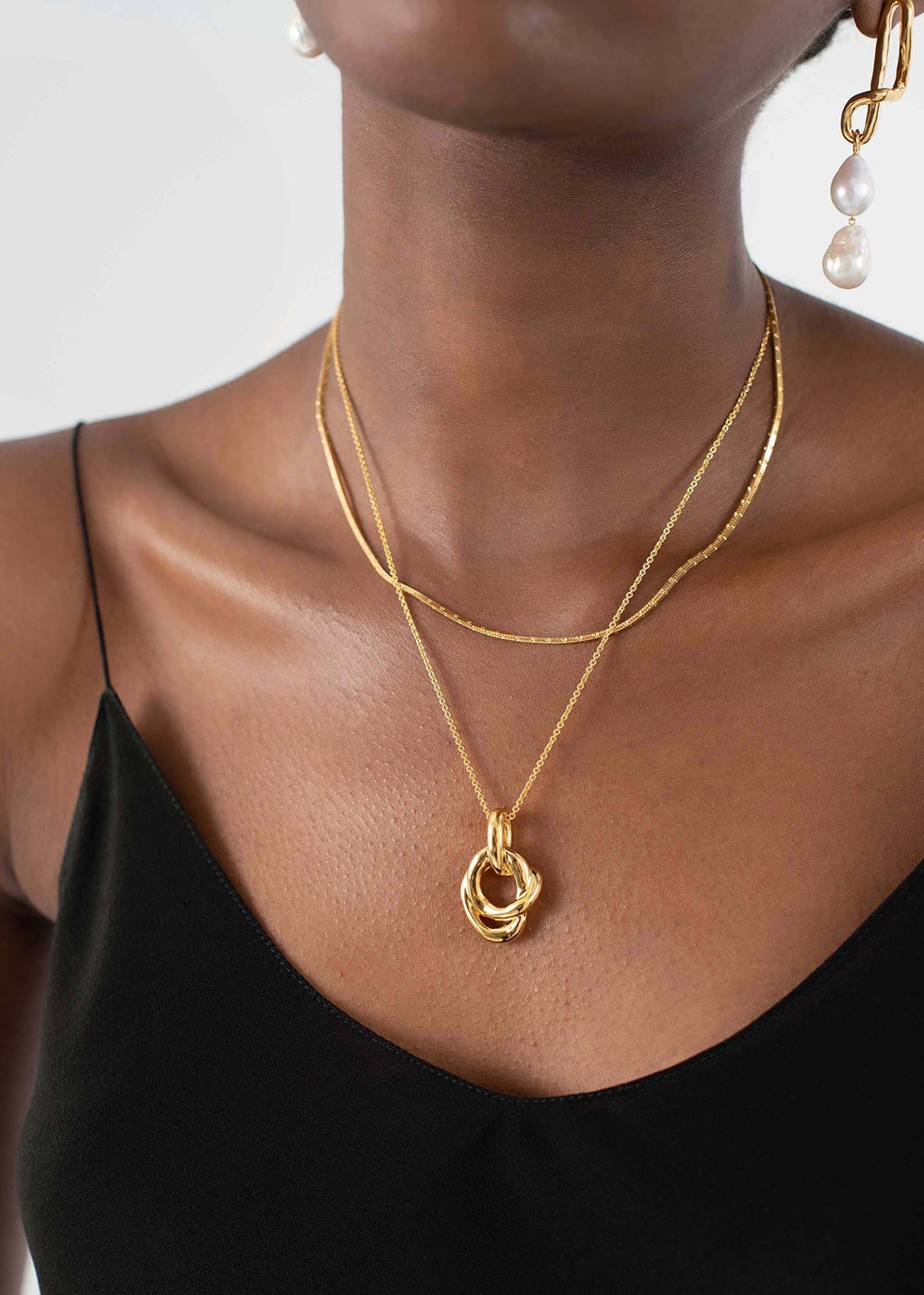 Molten 18kt gold-plated necklace