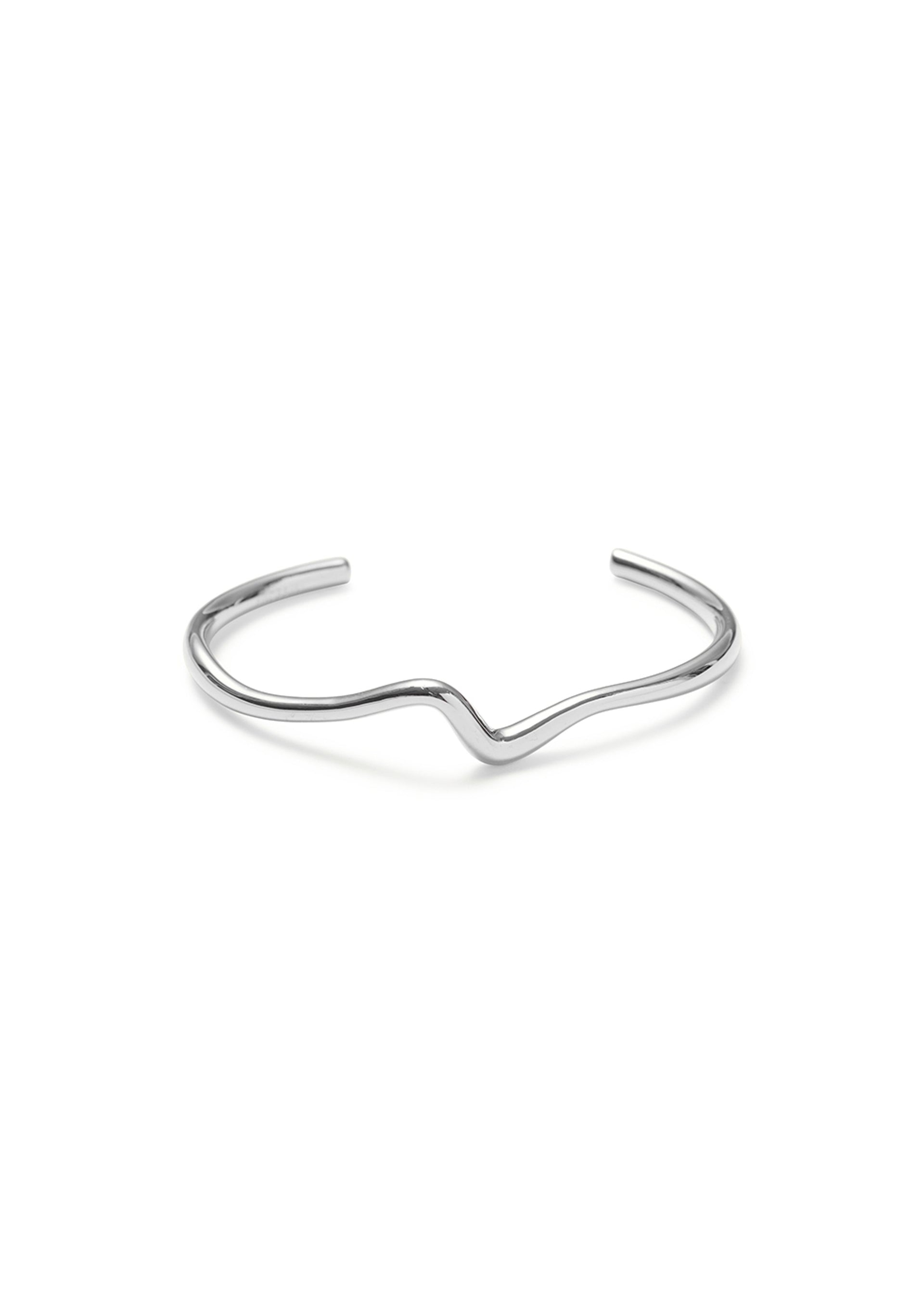 Molten Wave silver-plated bracelet