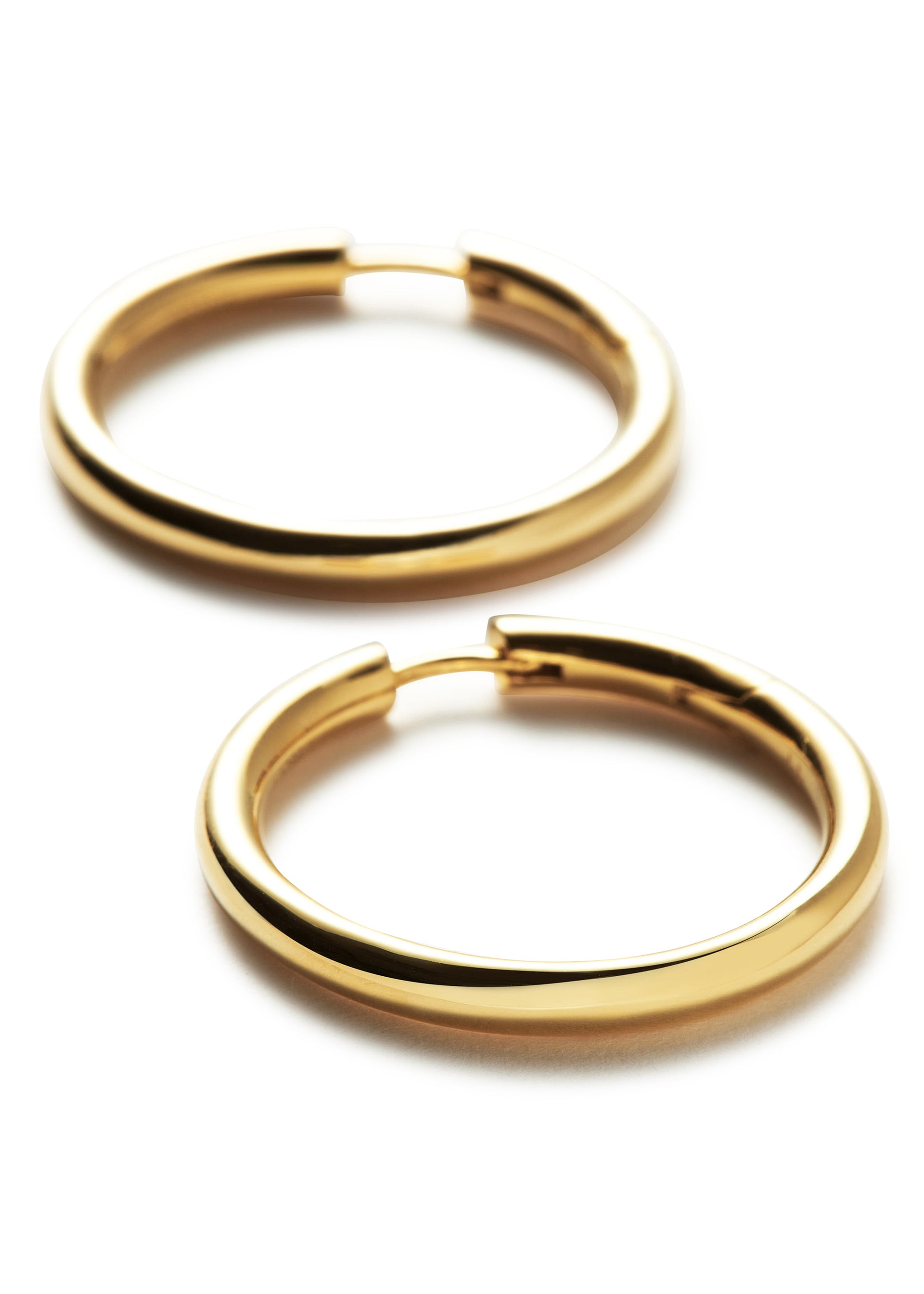 Tunnel large 18kt gold-plated hoop earrings