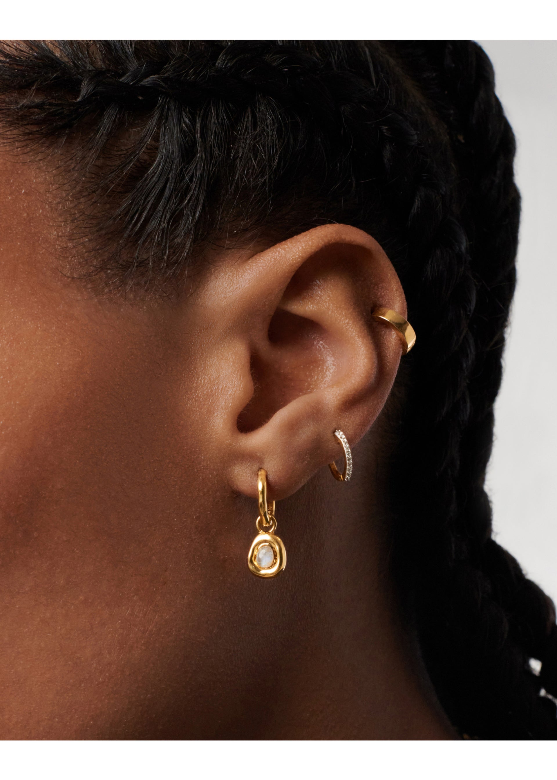 Molten 18kt gold-plated vermeil hoop earrings